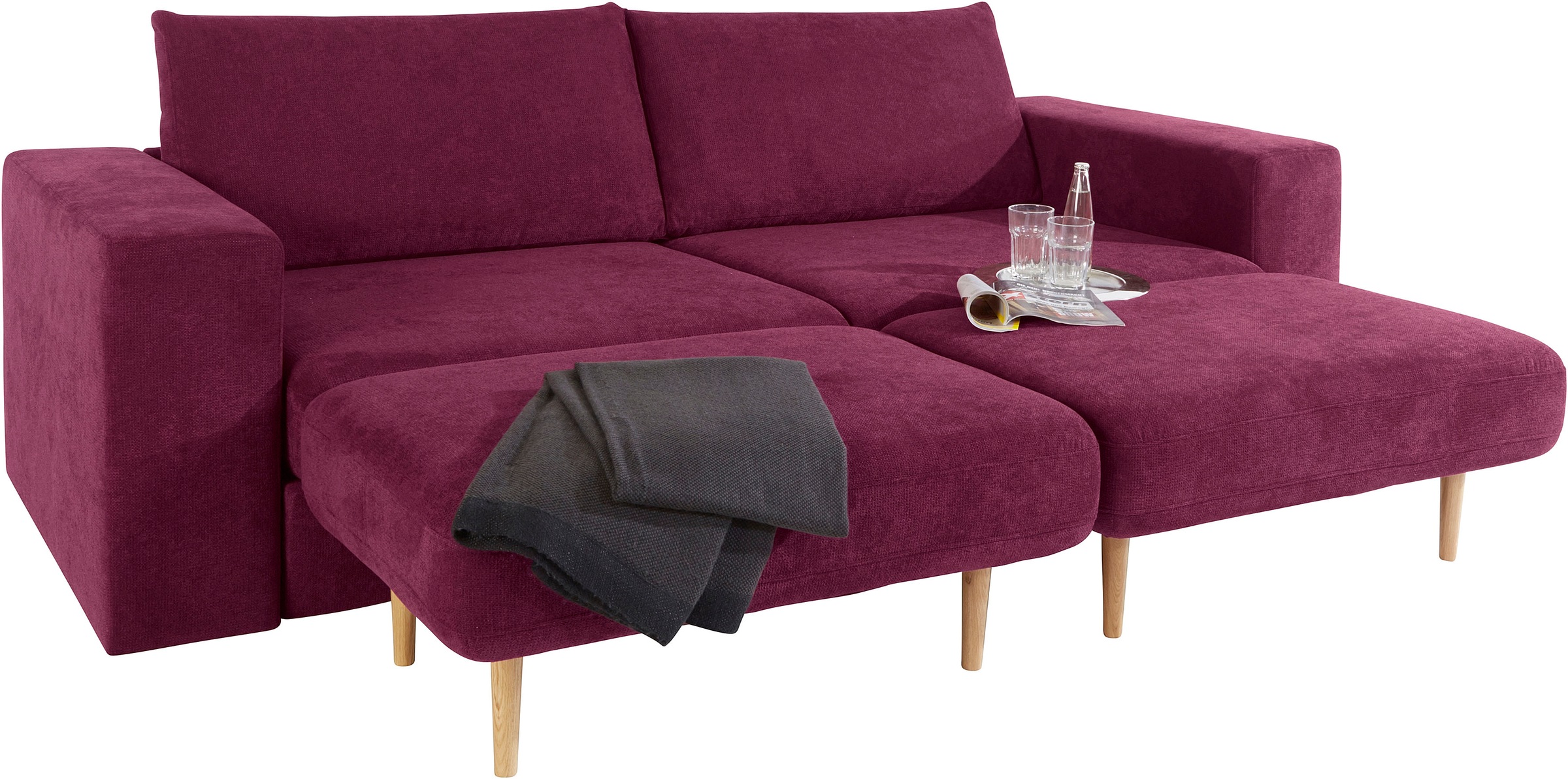 LOOKS by Wolfgang Joop 4-Sitzer »Looksv«, Verwandlungssofa: aus Sofa wird Sofa mit 2 Hockern