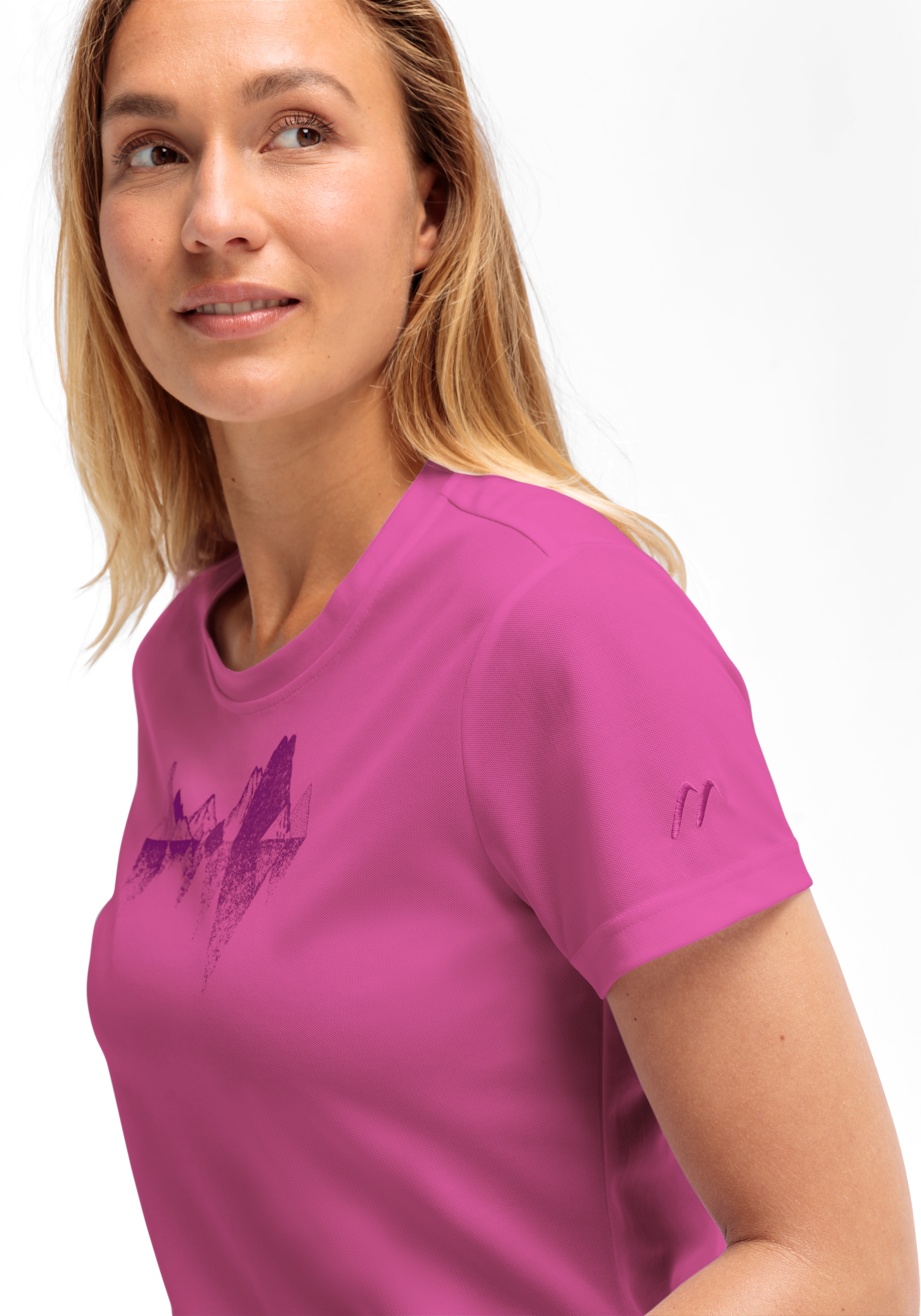 Maier Sports T-shirt »Tilia Pique W« t-shirt femme manches courtes, t-shirt fonctionnel léger d'été, col rond, coupe régulière