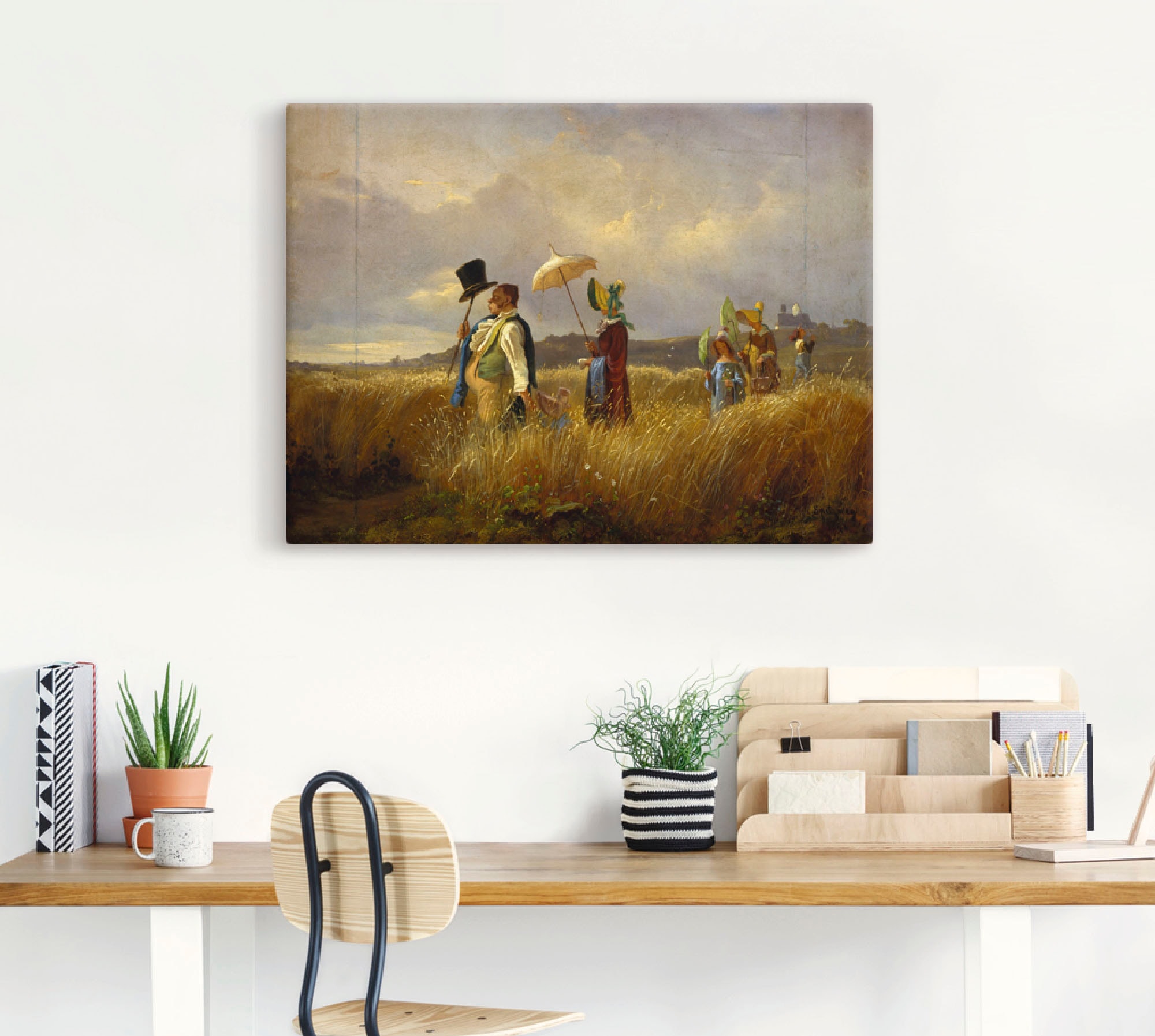 Artland Leinwandbild »Der Sonntagsspaziergang. 1841« Gruppen & Familien 1 Stk. tlg. auf Holzrahmen gespannt