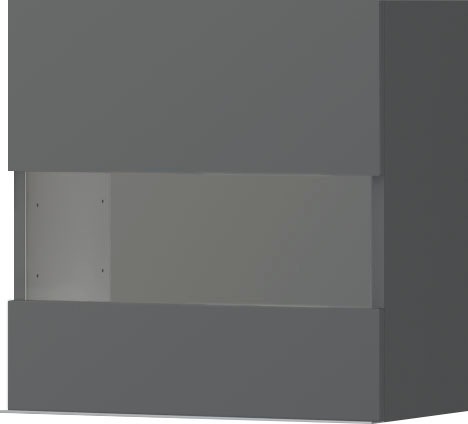 Image of GOODproduct Hängevitrine "Onyx" (B/H/T): 55,4/55,7/27cm, mit Soft-Close-Funktion, wahlweise mit oder ohne Glaseinsatz