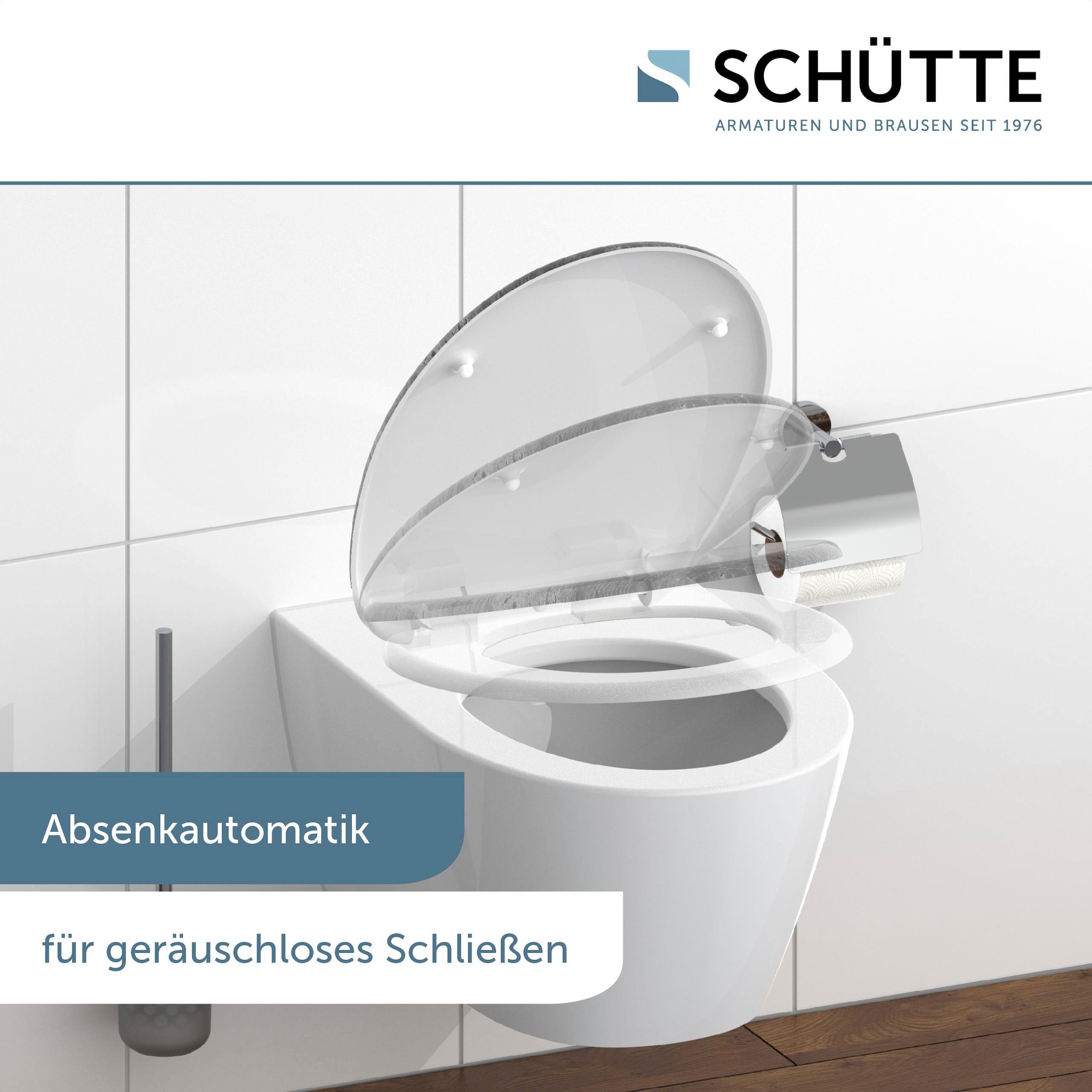 Schütte WC-Sitz »Industrial Grey«, Duroplast, mit Absenkautomatik