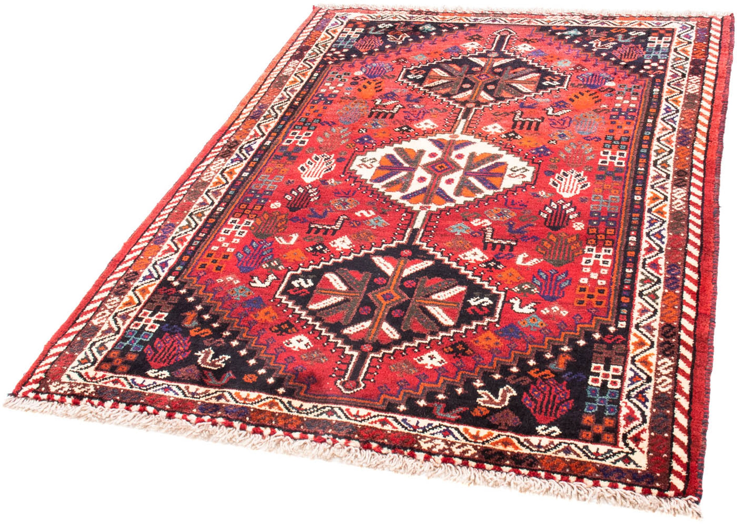 Image of morgenland Orientteppich »Perser - Nomadic - 153 x 120 cm - dunkelrot«, rechteckig, 10 mm Höhe, Wohnzimmer, Handgeknüpft, Einzelstück mit Zertifikat bei Ackermann Versand Schweiz