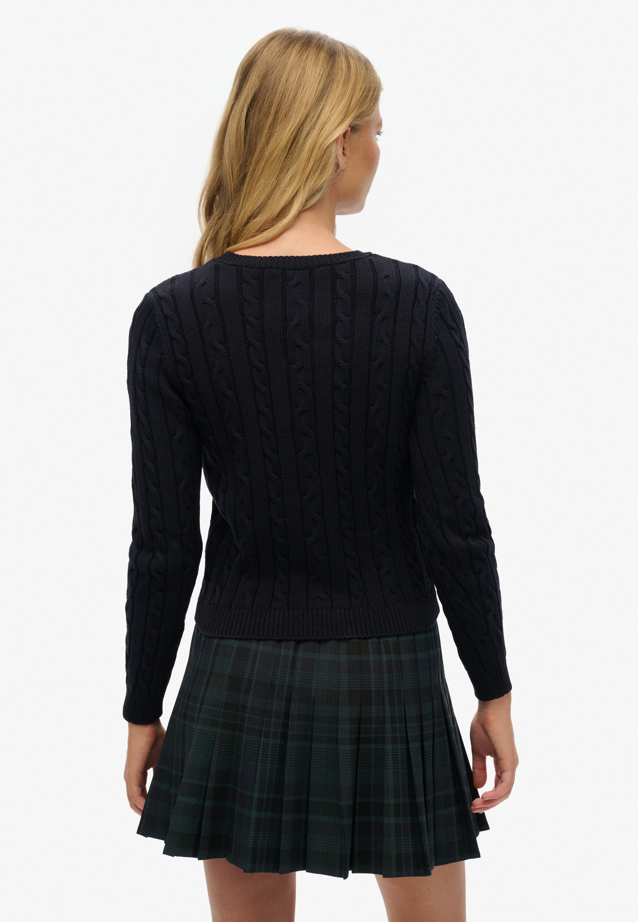 Superdry Strickpullover »ESSENTIALS SLIM CABLE JUMPER«