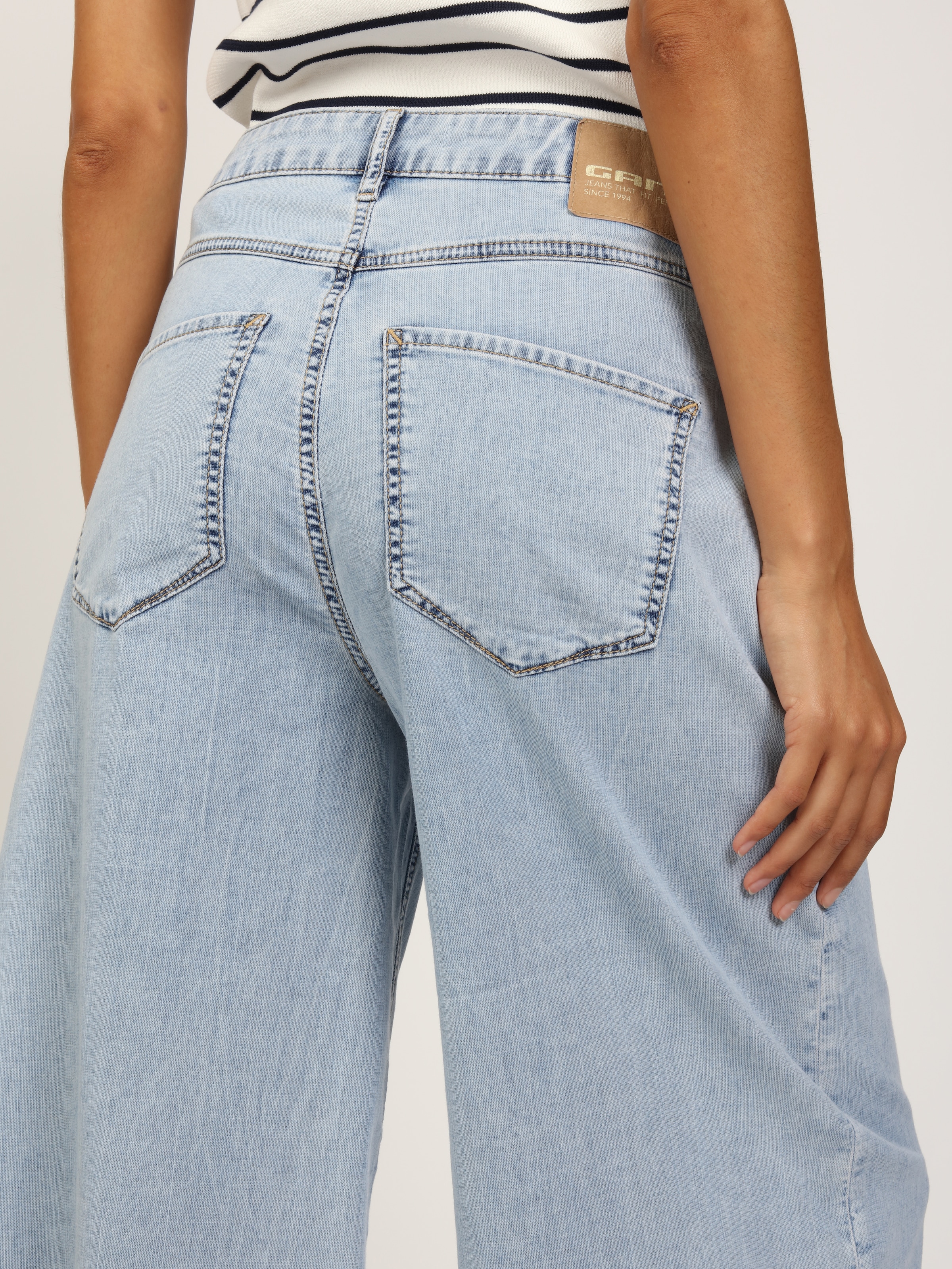 GANG Jeans 7/8 »94WANDA CULOTTE« denim clair en coupe large (Wide Fit)