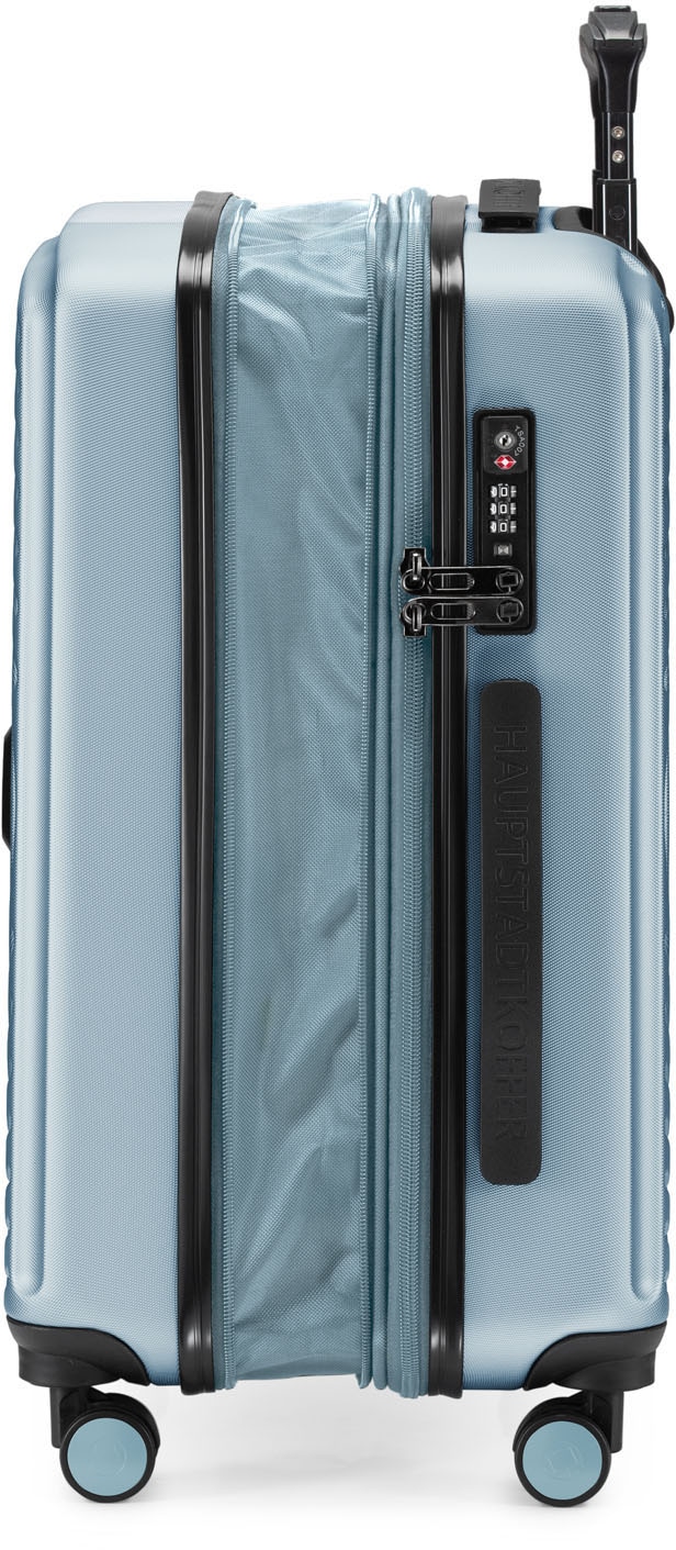 Hauptstadtkoffer Hartschalen-Trolley »Mitte, pool blue, 55 cm«, 4 Rollen, Hartschalen-Koffer Handgepäck-Koffer TSA Schloss Volumenerweiterung