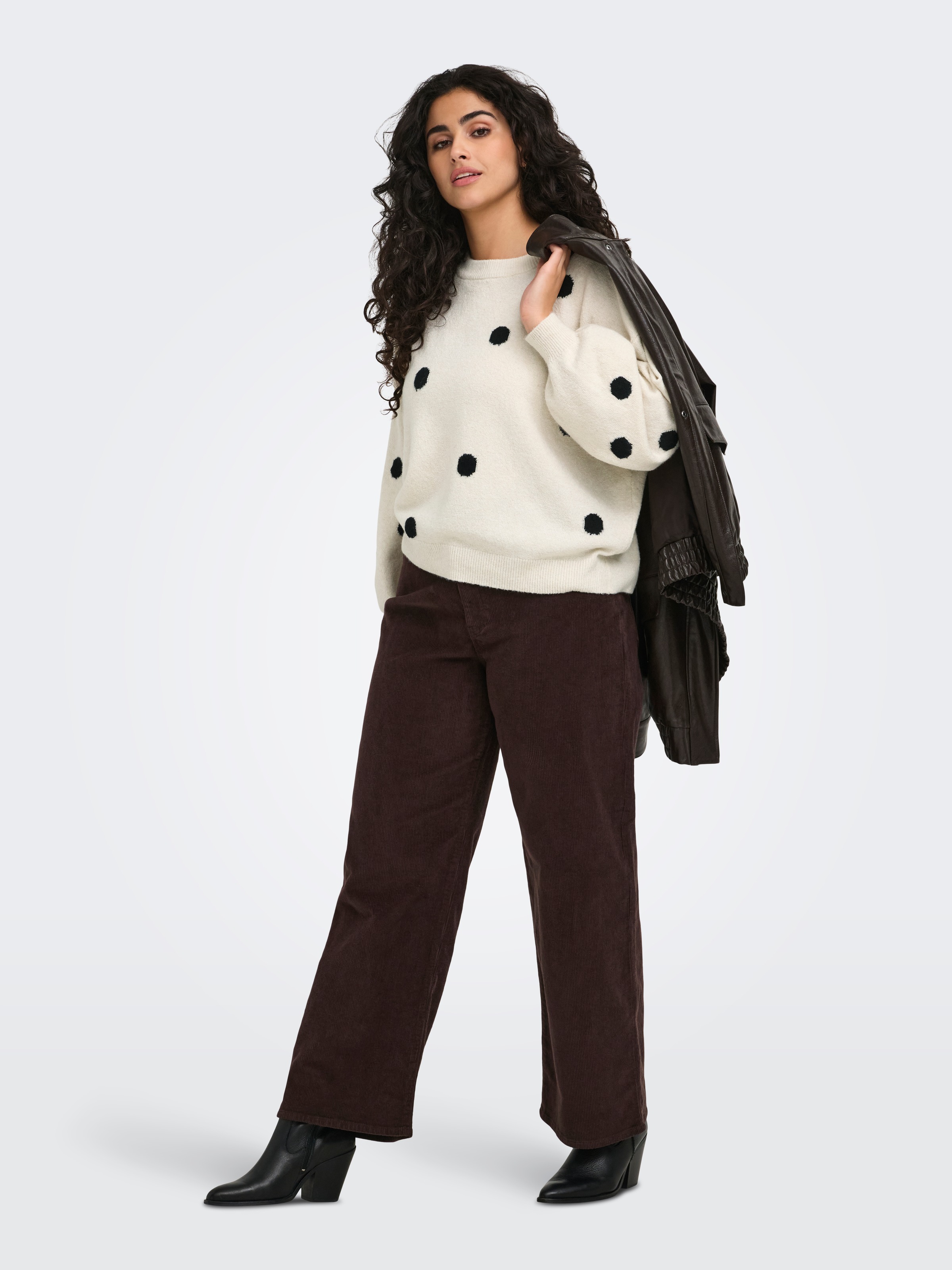 ONLY CARMAKOMA Pantalon en velours côtelé »CARHOPE GLOBAL EX HW WIDE CORD PNT NOOS«  mélange coton, taille haute