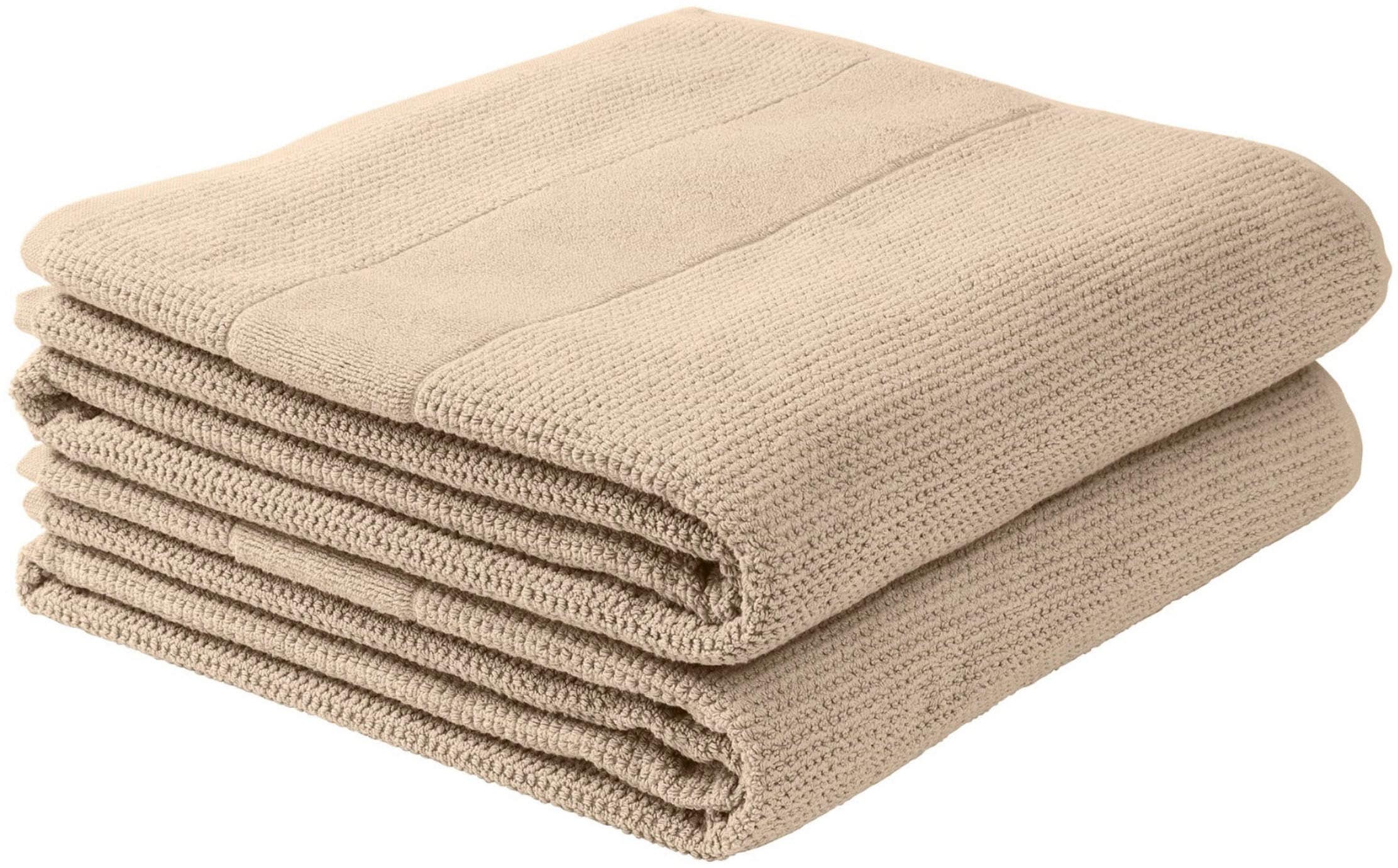 Schiesser Handtücher »Turin im kaufen OEKO-TEX®-zertifiziert by jetzt IN Baumwolle«, St.), MADE 100% (2 Reiskorn-Optik, aus Set GREEN 4er