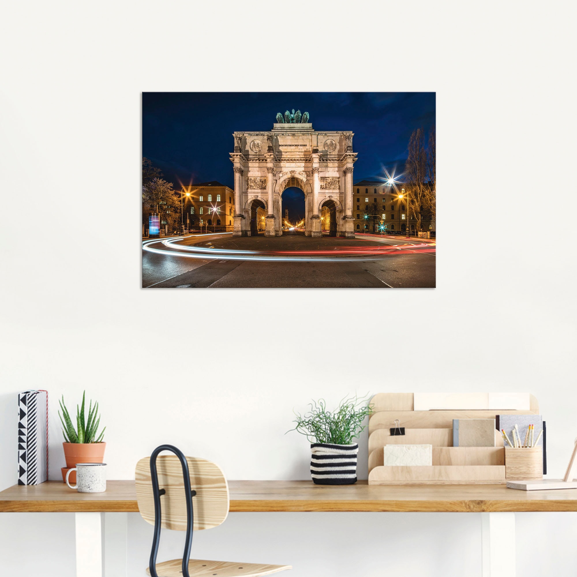 Artland Wandbild »Siegestor München, Deutschland«, Elemente der Architektur, (1 St.), als Alubild, Outdoorbild, Leinwandbild in verschied. Grössen