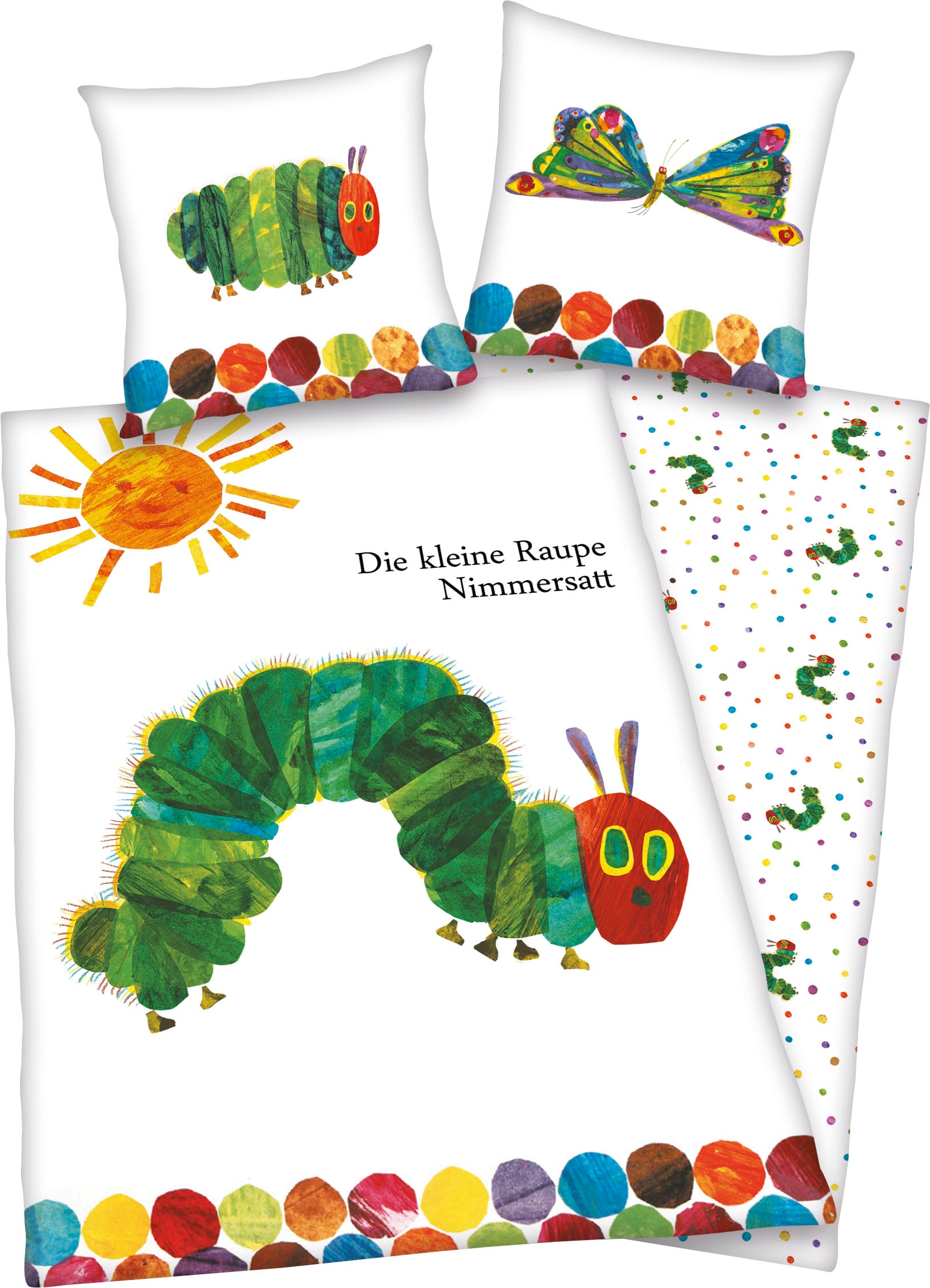 Image of Die kleine Raupe Nimmersatt Kinderbettwäsche "Die kleine Raupe Nimmersatt" mit niedlichem Motiv