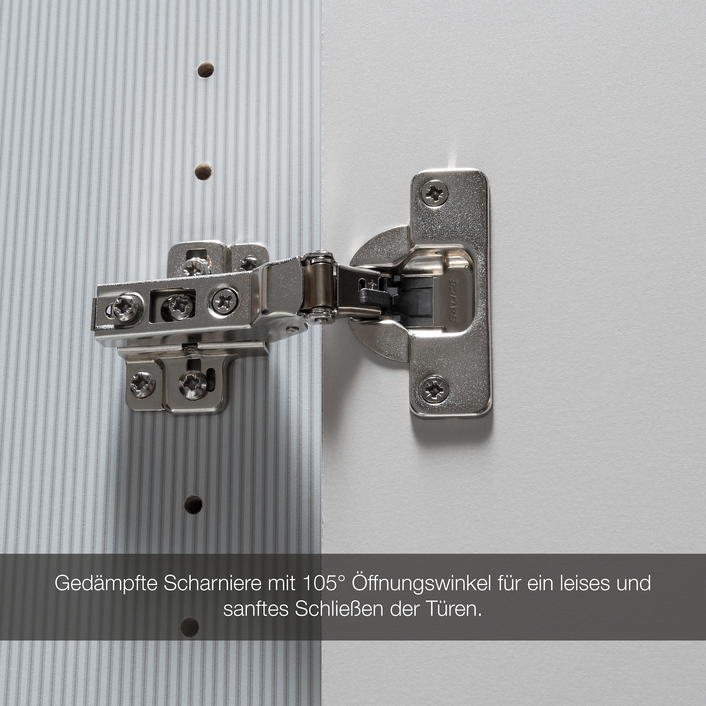 Musterring Armoires à vêtements »San Diego, Kleiderschrank, Schrank, Garderobe, mit Glastüren« 1 cuis tlg. 3 portes (amorties), 4 étagères, 2 tringles à vêtements, poignées chromées