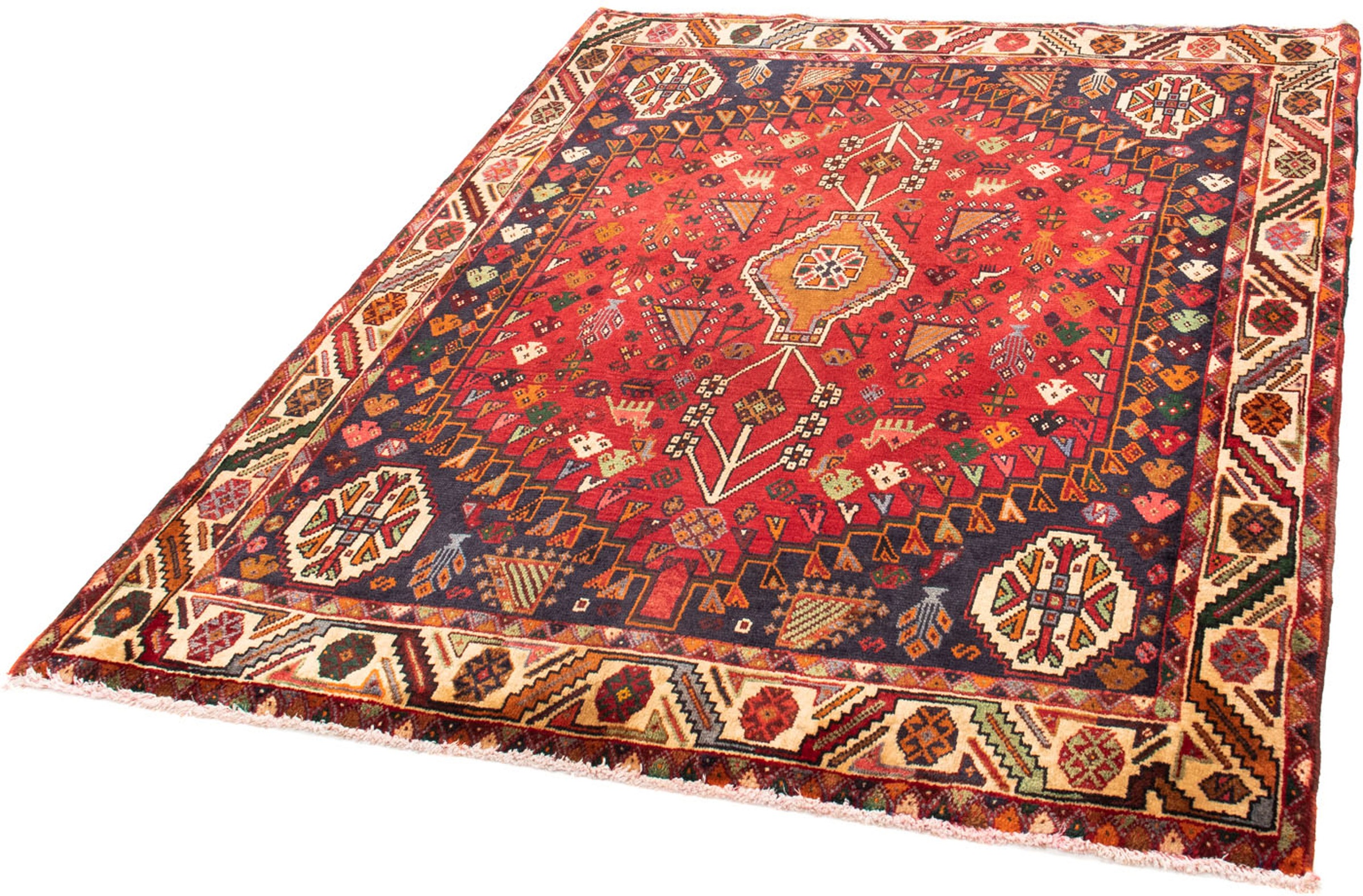 Image of morgenland Orientteppich »Perser - Nomadic - 162 x 130 cm - dunkelrot«, rechteckig, 10 mm Höhe, Wohnzimmer, Handgeknüpft, Einzelstück mit Zertifikat bei Ackermann Versand Schweiz