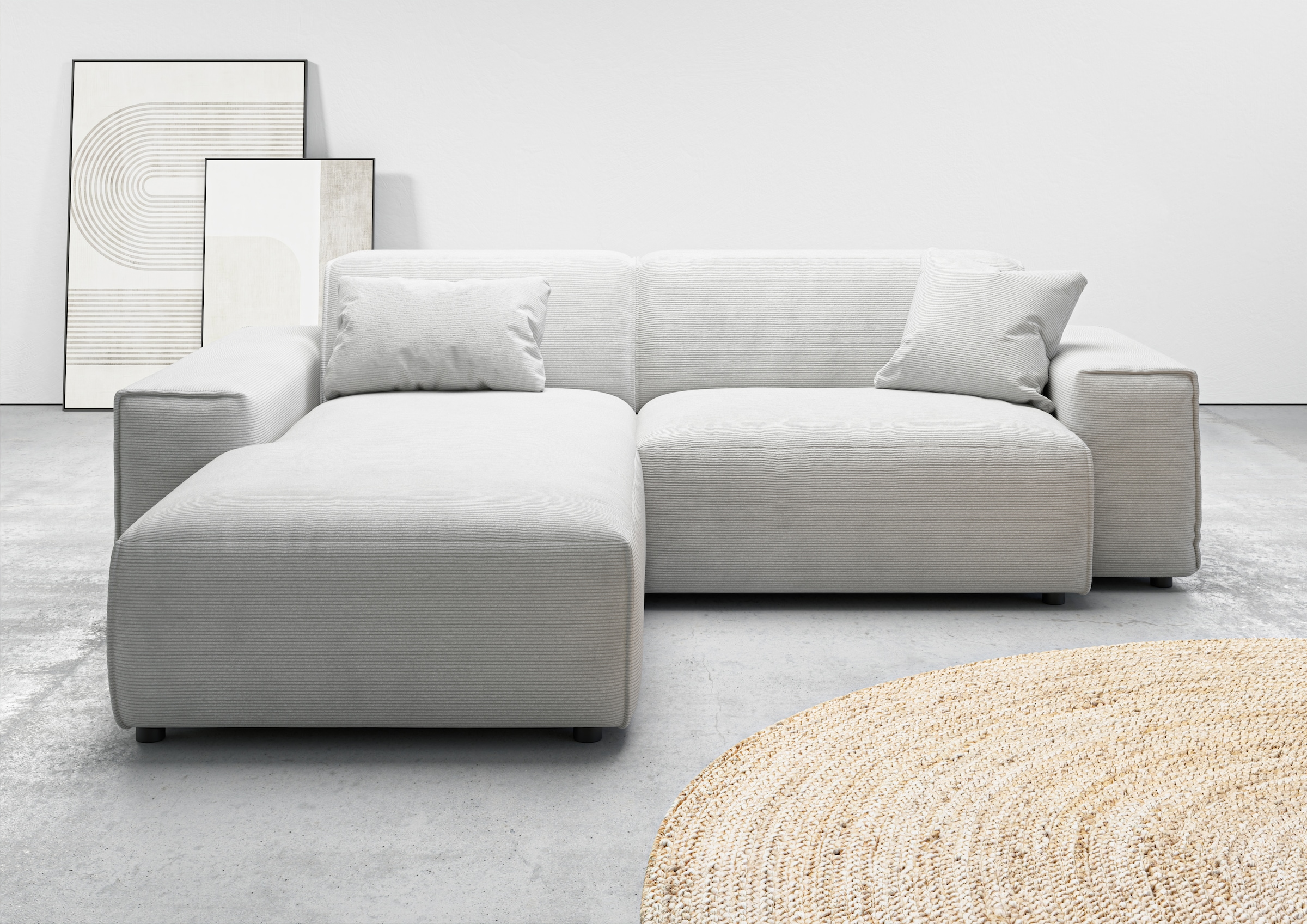 Image of Home affaire Ecksofa "Glimminge Breite 234cm, L-Form, auch in Cord, Easy care-Bezug" Breite 234, Zierkissen