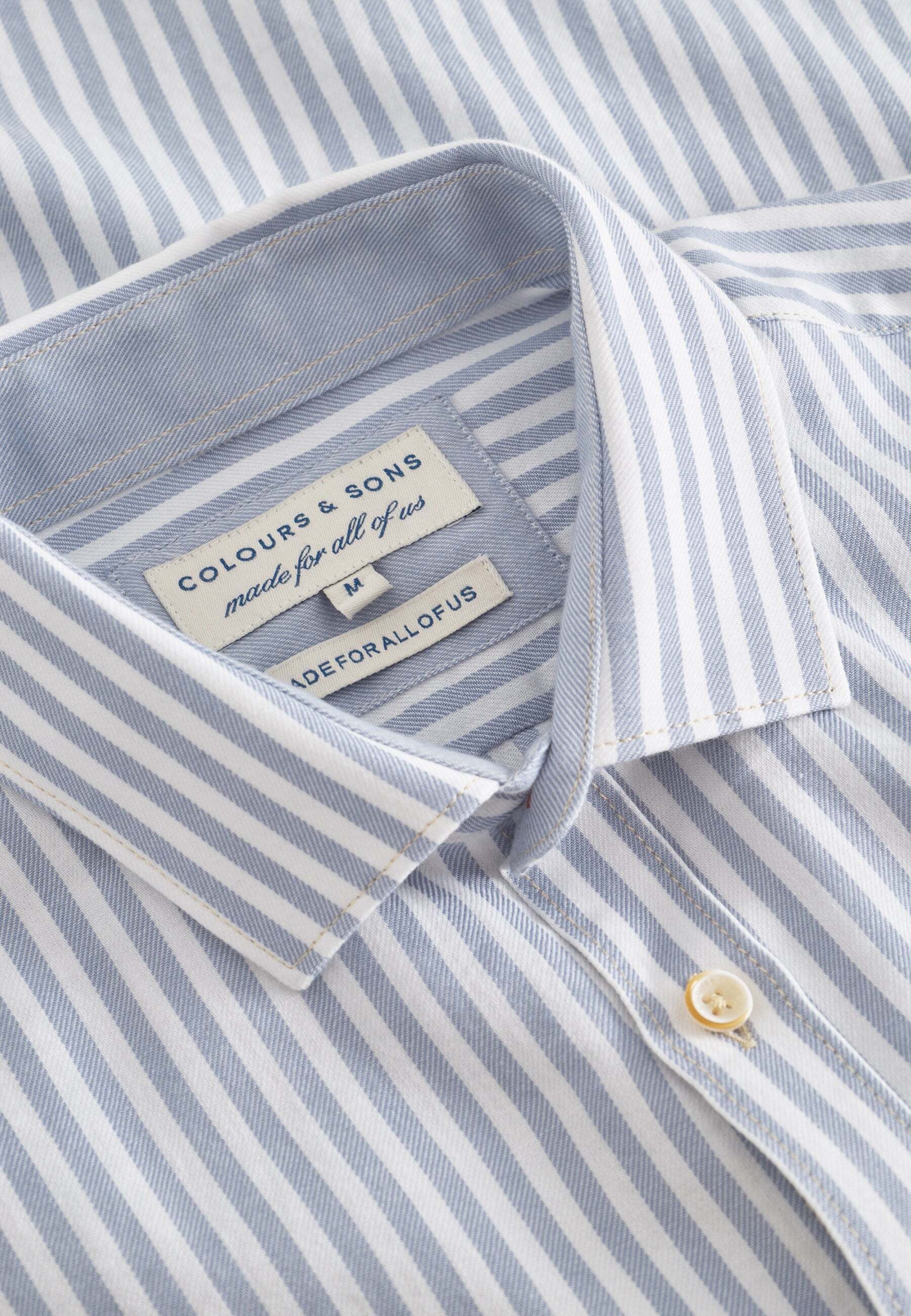 colours & sons Langarmhemd »colours & sons Langarmhemd Shirt Brushed Twill Stripes«