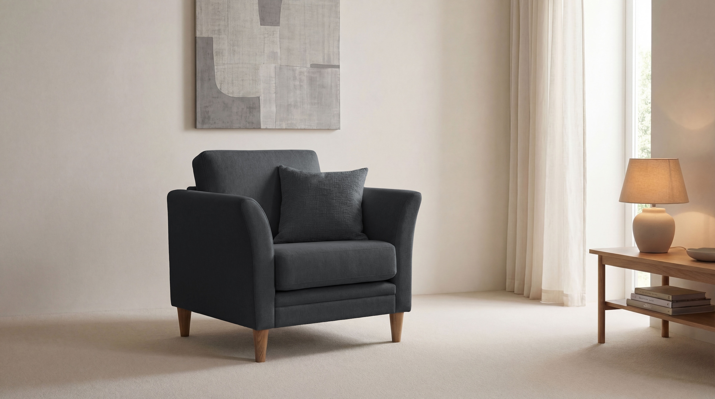 Image of Home affaire Sessel "Arellano, Breite 93 cm" klassisches Design, mit Massivholzfüssen, Webstoff fein