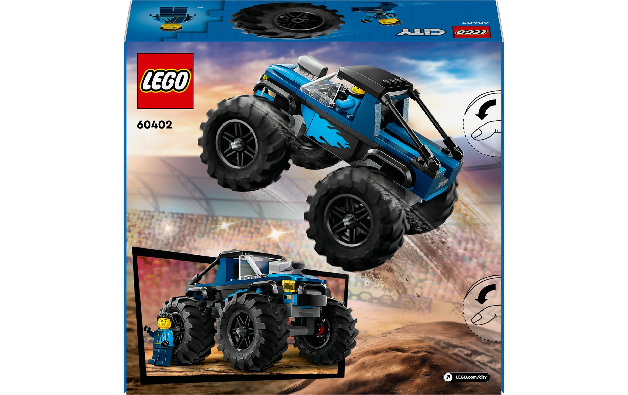 LEGO® Spielbausteine »Blauer Monstertruck 60402«, (148 St.)