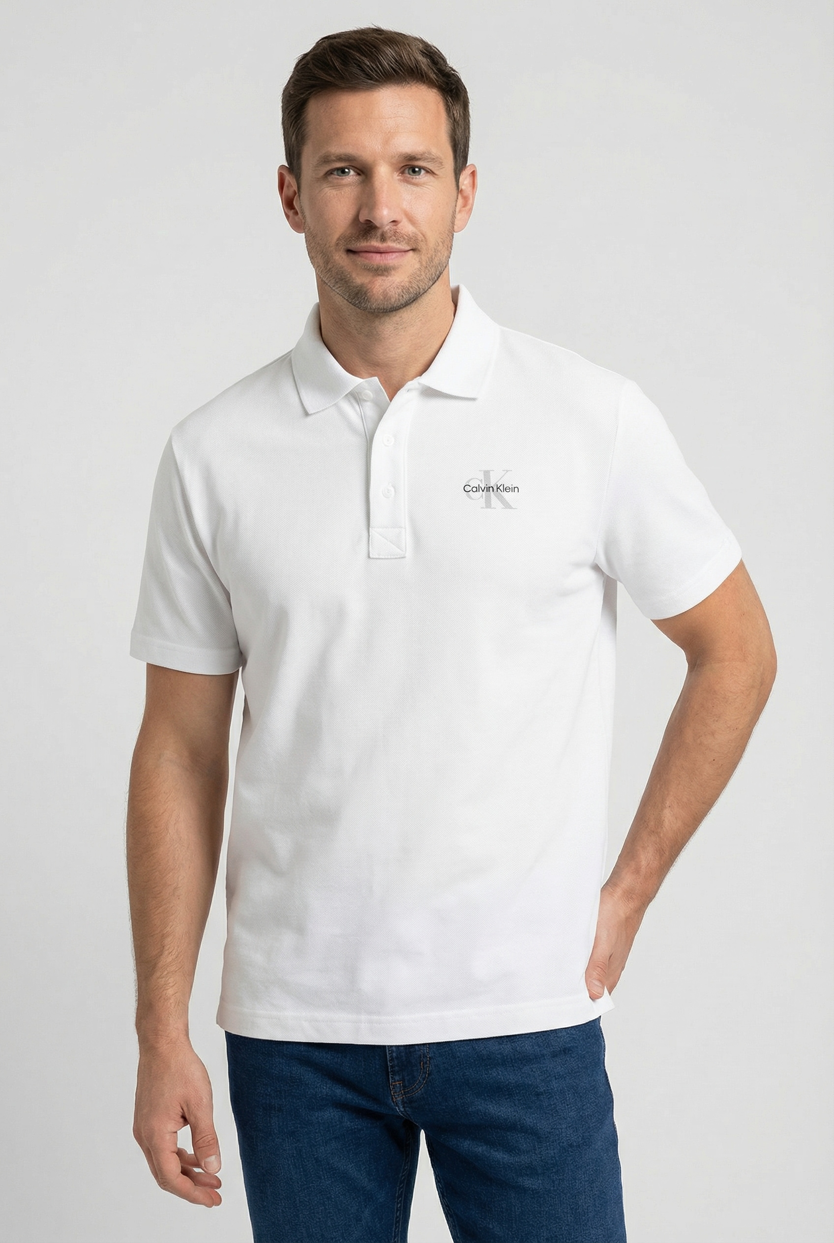 Calvin Klein Jeans Polo »EASY MONOLOGO CASUAL PIQUE« regular fit avec col polo