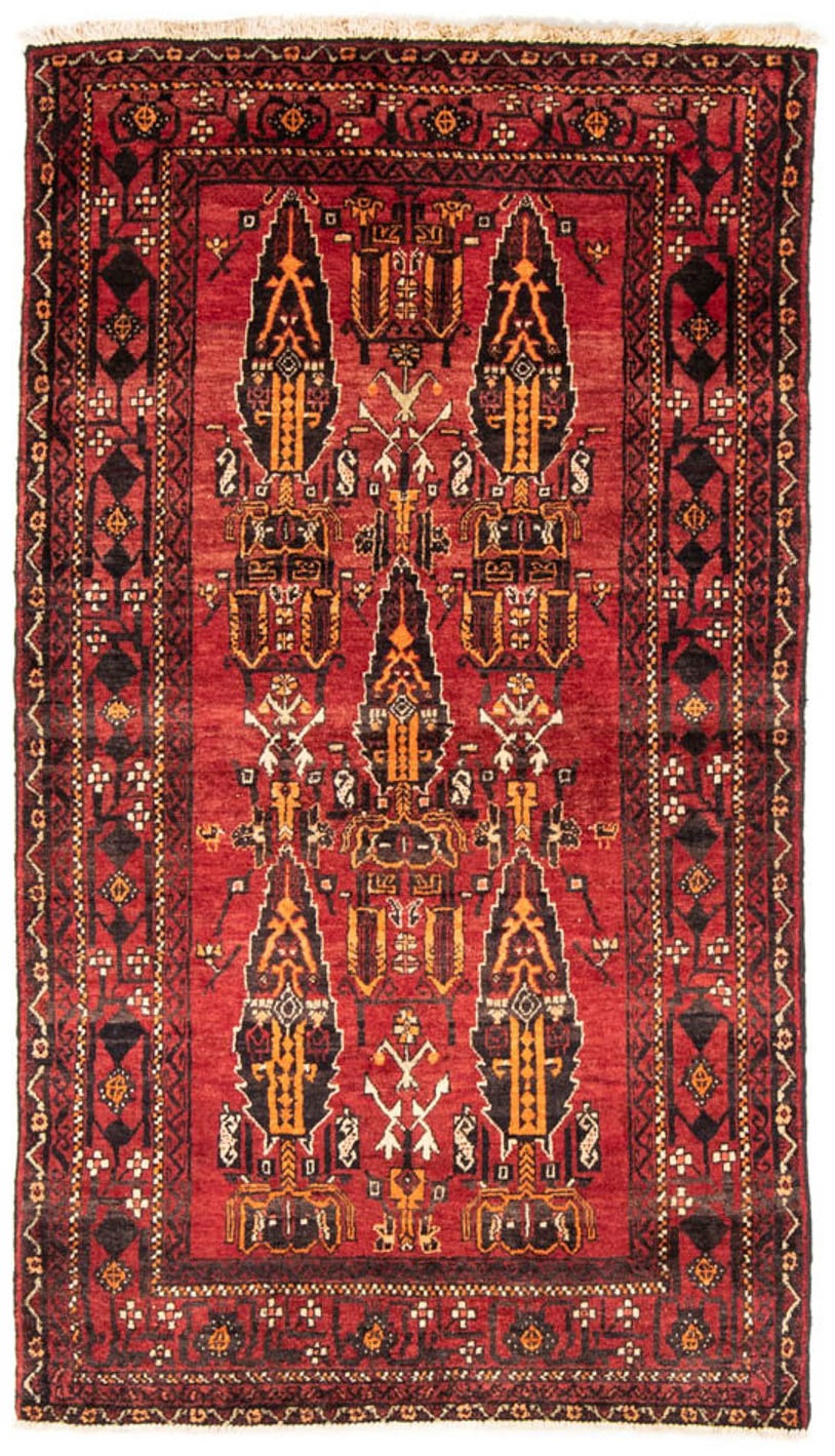 Image of morgenland Hochflor-Läufer »Belutsch Stark Gemustert Rosso 180 x 102 cm«, rechteckig, 0,8 mm Höhe, Handgeknüpft bei Ackermann Versand Schweiz