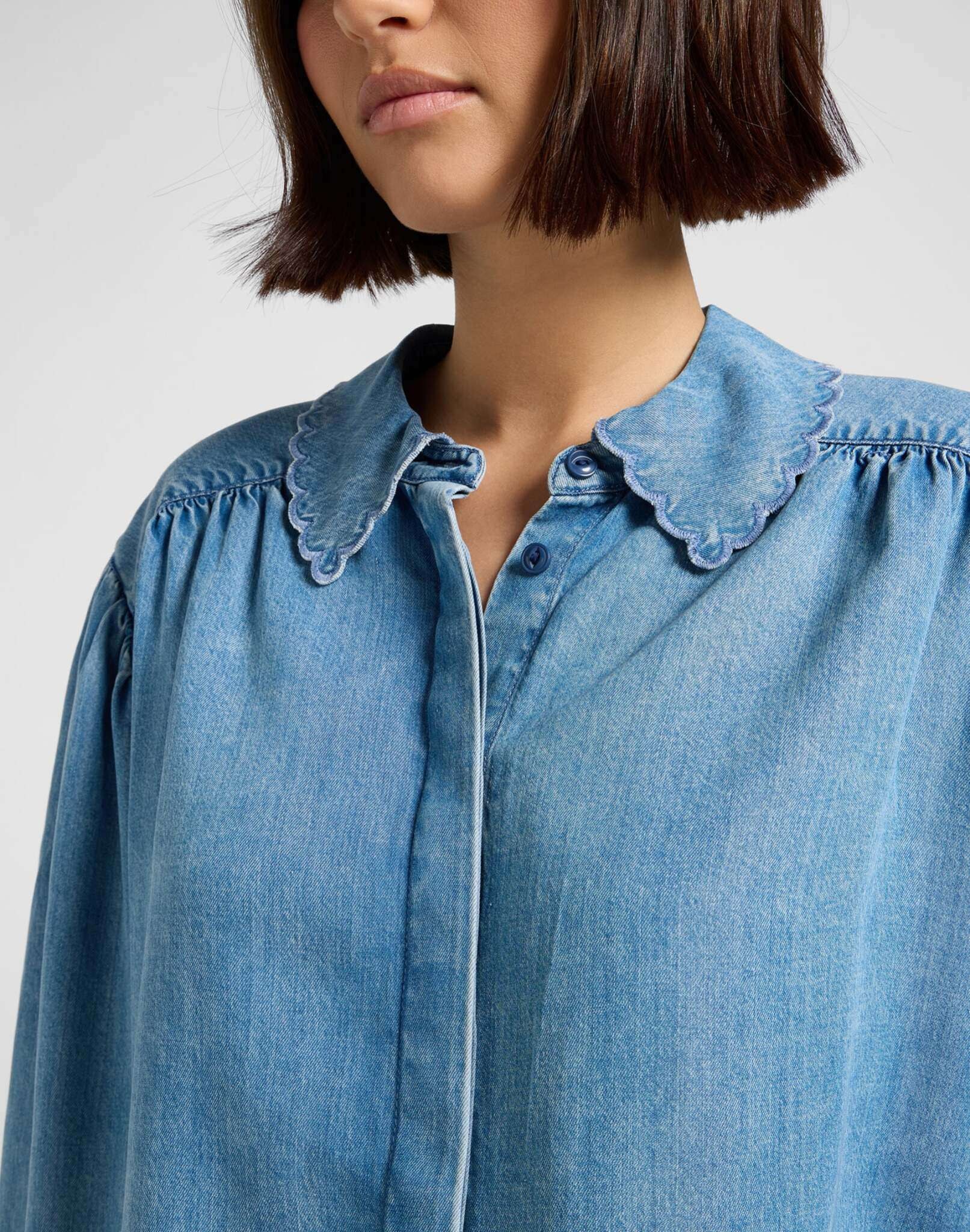Lee® Blouse en jean »Lee Jeanshemd Statement Collar Shirt«