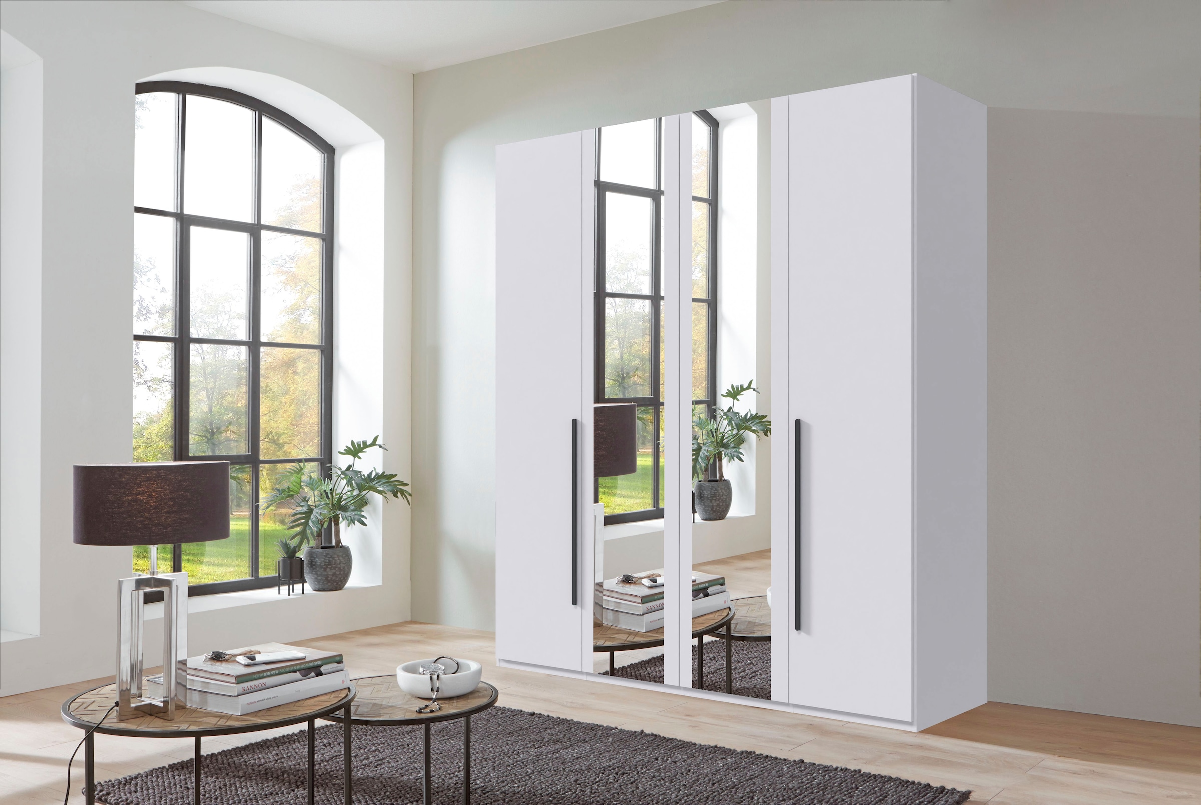 Image of Wimex Drehtürenschrank "London in den Breiten 180cm, 225cm und 270cm erhältlich, inkl. Spiegel" Kleiderschrank wahlweise mit Basic- o. Premium-Ausstattung erhältlich
