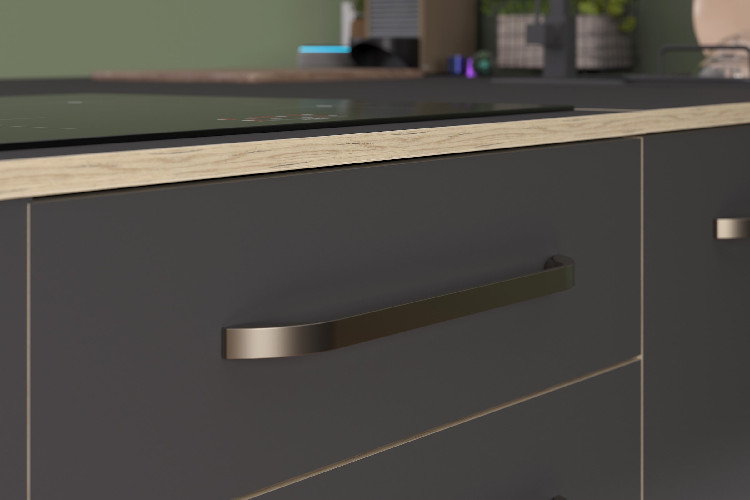 Parisot Schrank-Set »Wave 1, Küchenschrank, Buffetset, Küche« Set, 4xUnterschrank, Theke/Arbeitsplattenergänzung.,3x Hochschrank, Regal, 9 Stk. tlg.