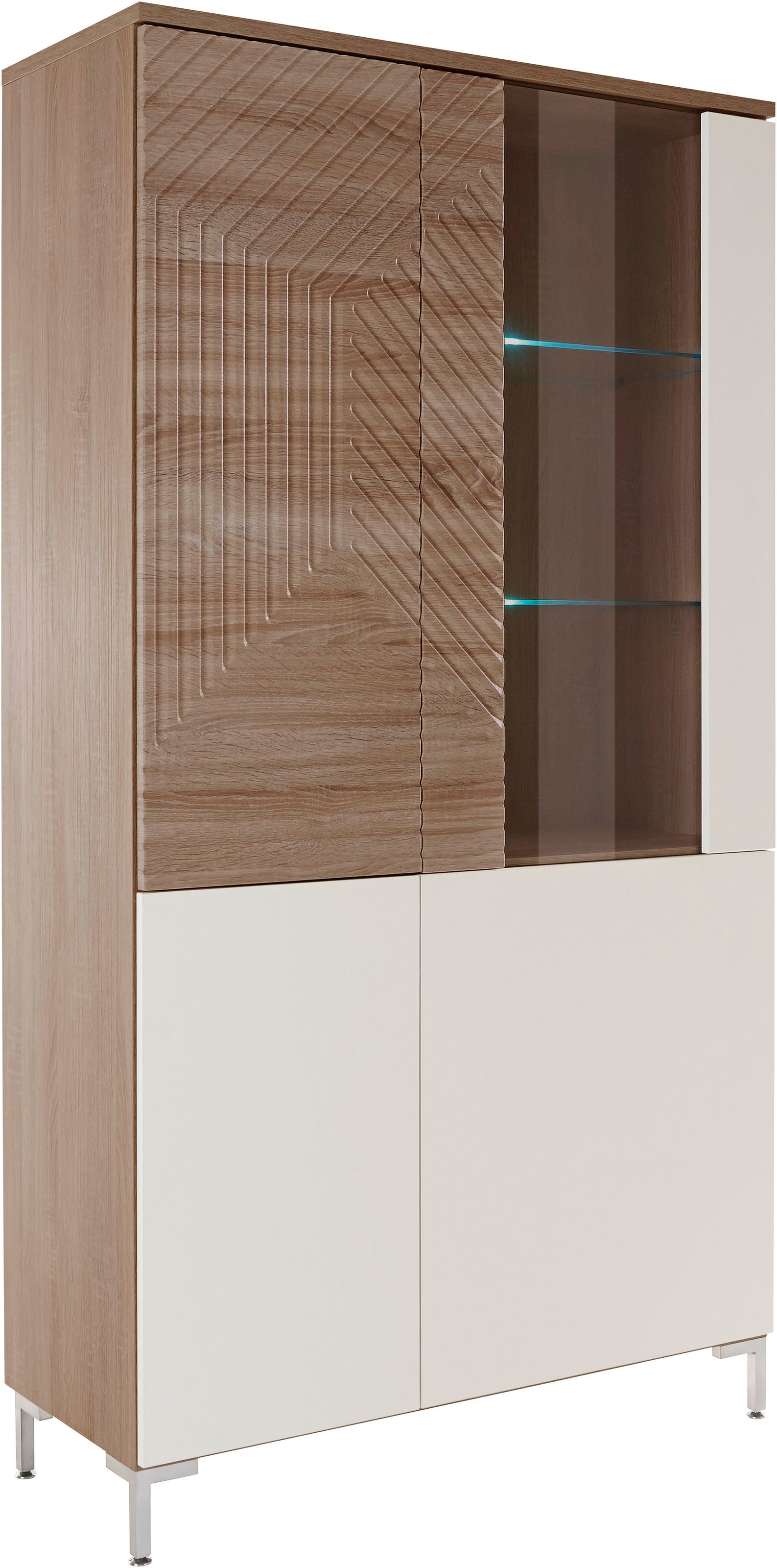 Image of INOSIGN Vitrine »Greta«, mit schönen Fräsungen auf den Fronten, Höhe 186 cm bei Ackermann Versand Schweiz