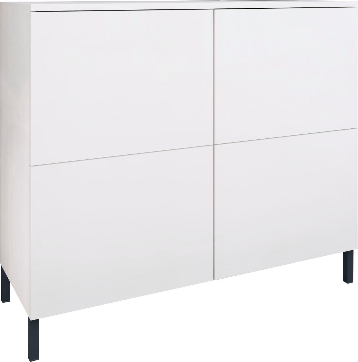 Image of borchardt Möbel Kommode "Haama, Sideboard mit Metallfüssen, Push-to-open-Technik, Breite 93 cm" Kommode, 4 Türen, 2 verstellbare Böden, Breite 93 cm