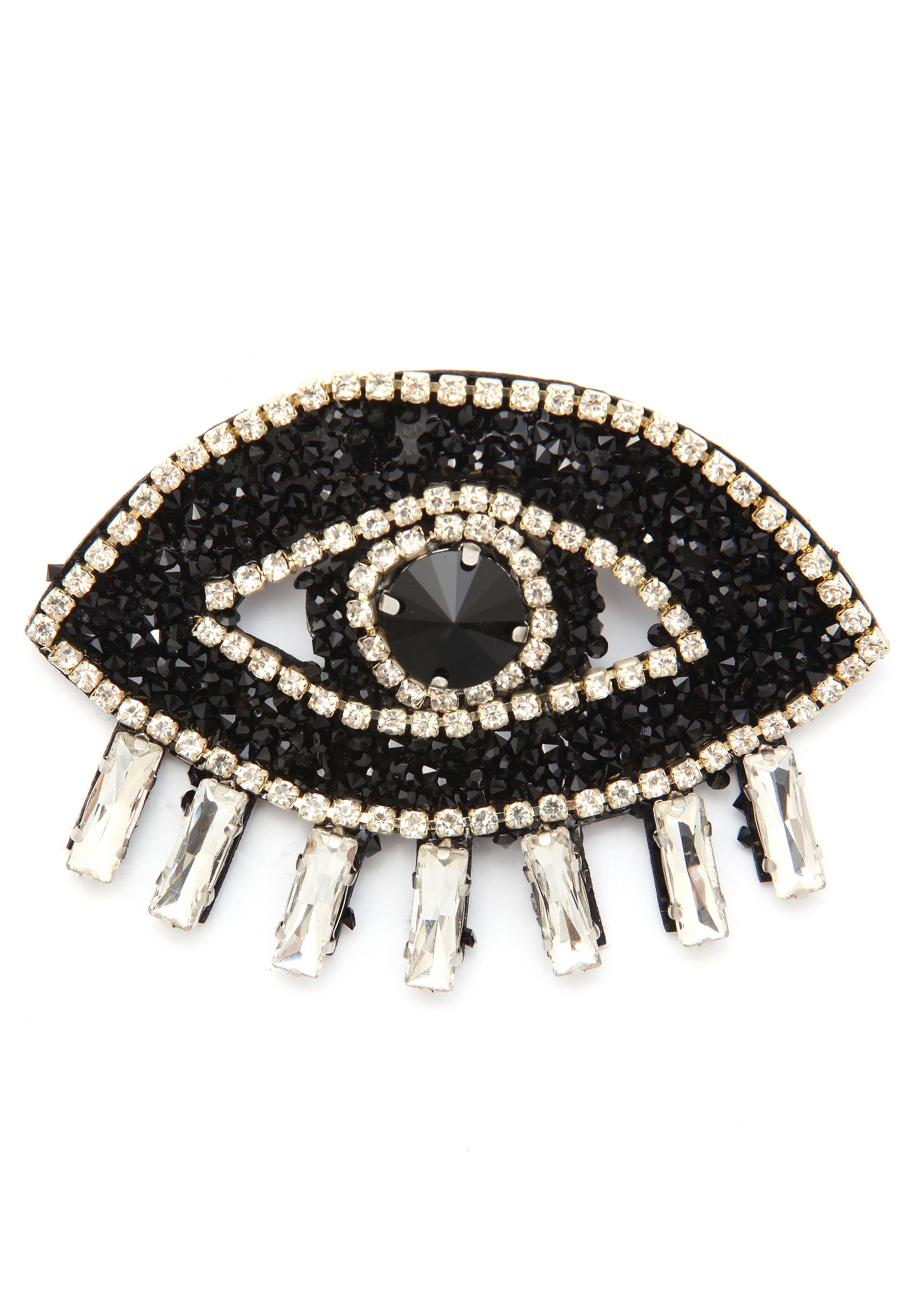 Image of Firetti Brosche "Schmuck Geschenk Ansteckschmuck Auge, funkelndes Design" () mit Glasstein