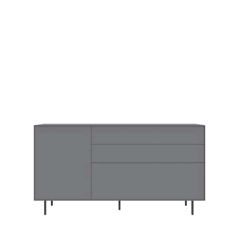 LeGer Home by Lena Gercke Sideboard »Essentials, Kommode, Anrichte, Kombikommode, Schrank mit Metallfüssen« Breite: 111 cm, UV lackiert, Push-to-open-Funktion