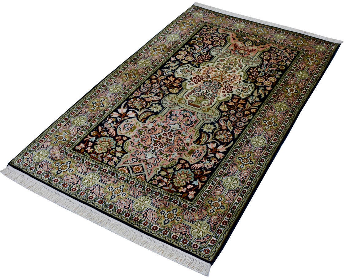 Image of Kayoom Seidenteppich »Kashan 9176«, rechteckig, 10 mm Höhe, Einzelstück mit Zertifikat, Wohnzimmer bei Ackermann Versand Schweiz