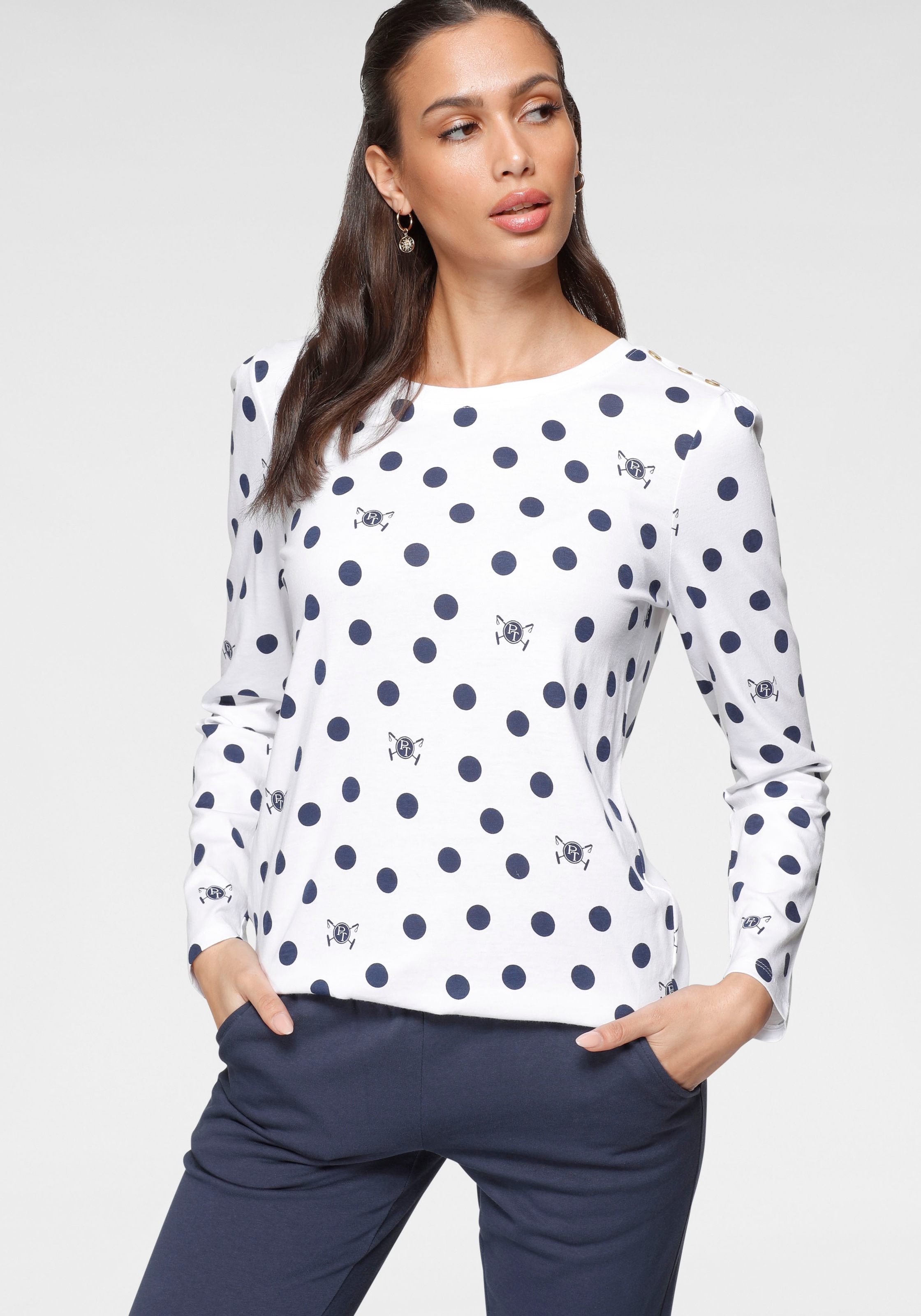 Image of TOM TAILOR Polo Team Langarmshirt, mit sportiven Drucken bei Ackermann Versand Schweiz