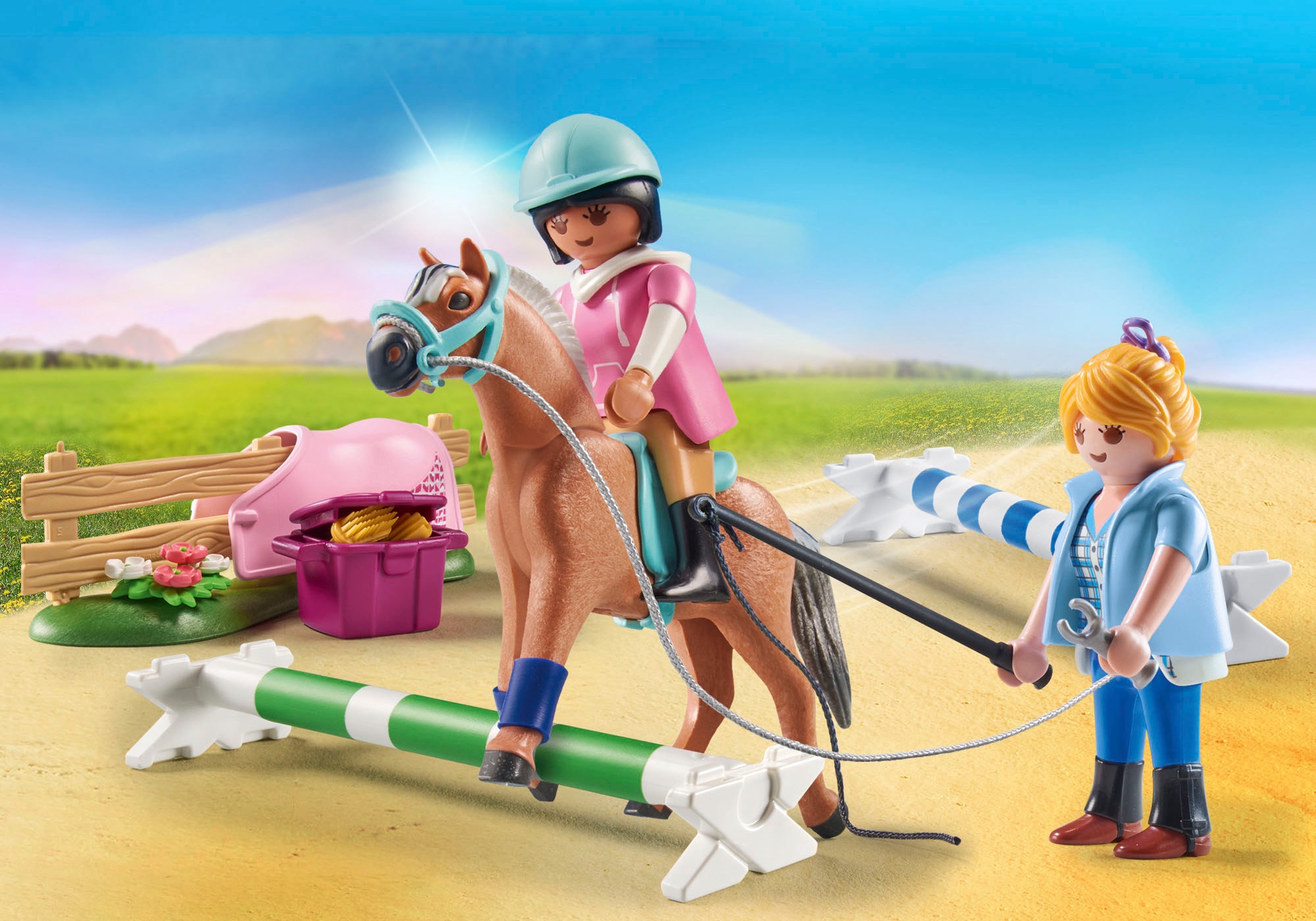 Playmobil® Konstruktions-Spielset »Reitunterricht (71242), Country«, (37 St.), Made in Europe