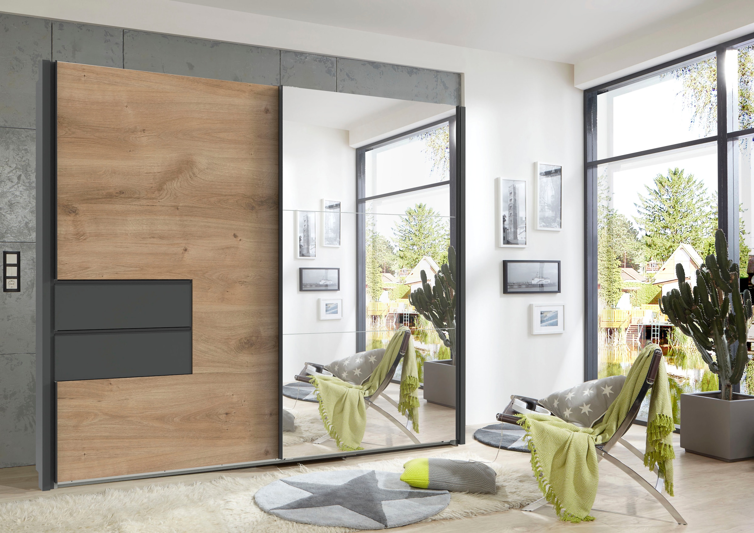 Wimex Armoire à portes coulissantes »Palermo by fresh to go« integrierte Schubladen in der Front mit Soft-close-Funktion