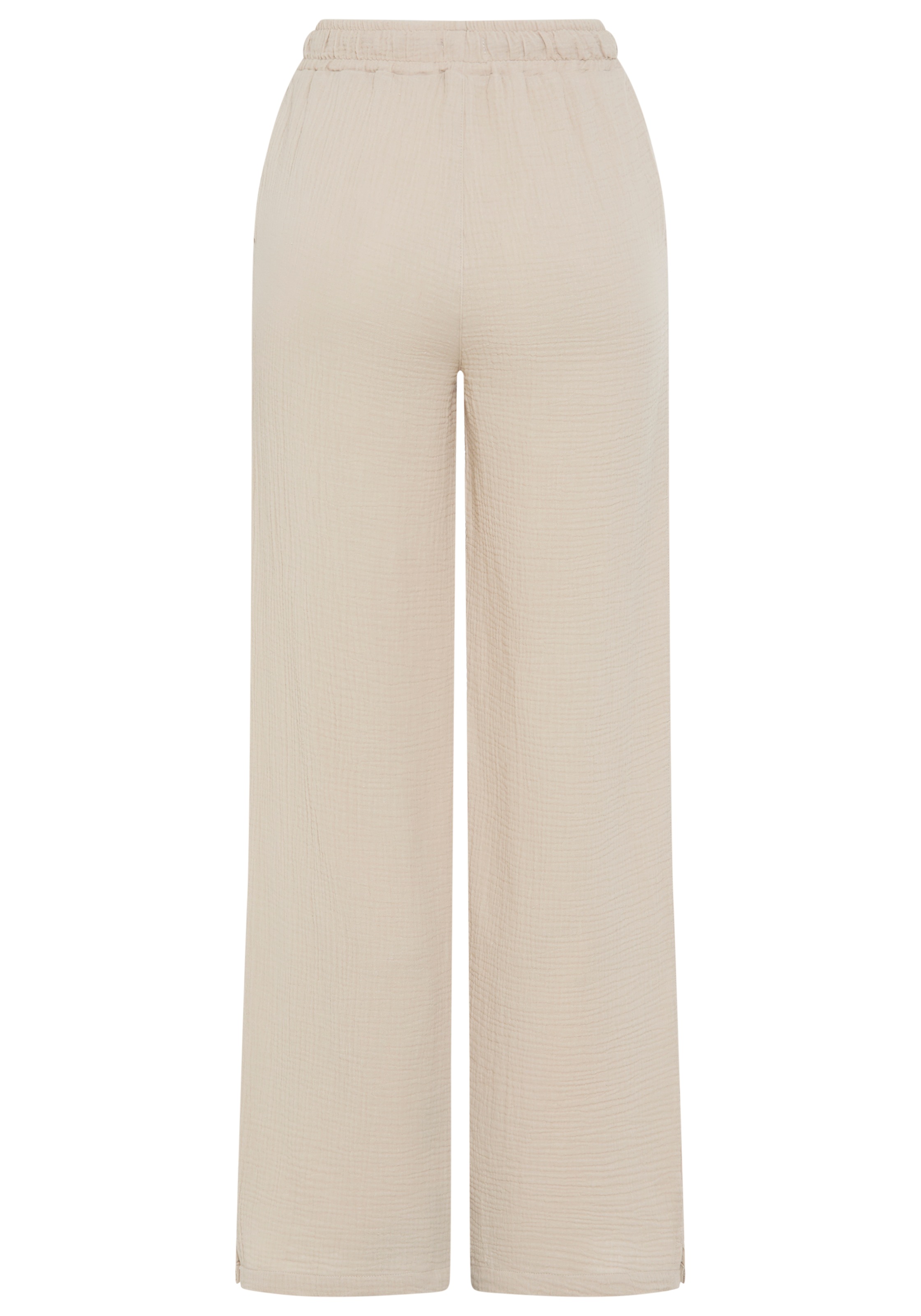 KangaROOS Palazzohose  weite Hose, mit Bindeband am Bund, mit Schlitzen am Beinabschluss