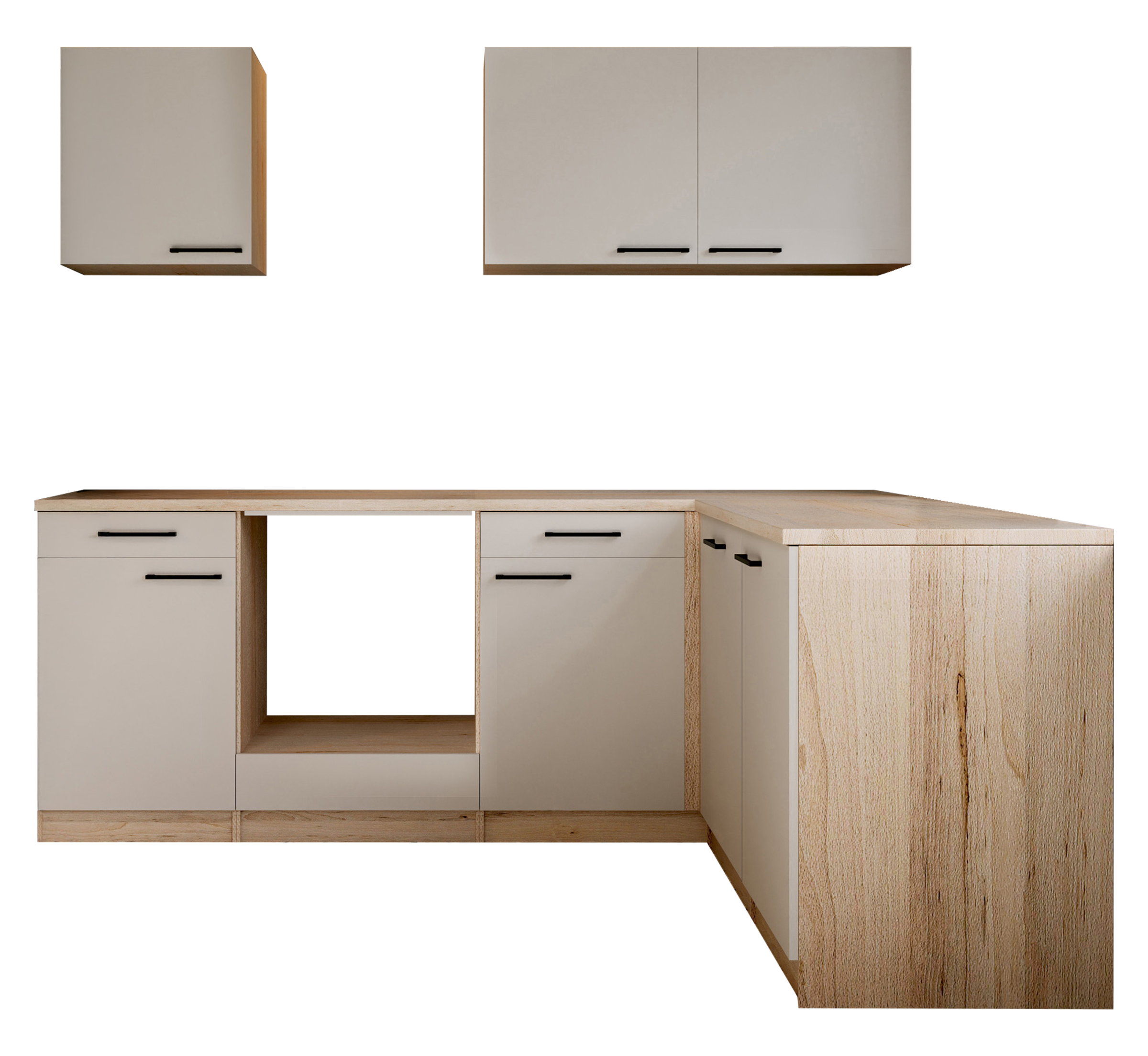 RESPEKTA Cuisine d'angle »Merle« zerlegt, wahlweise mit E-Geräten, mit Soft Close, Breite 220 cm