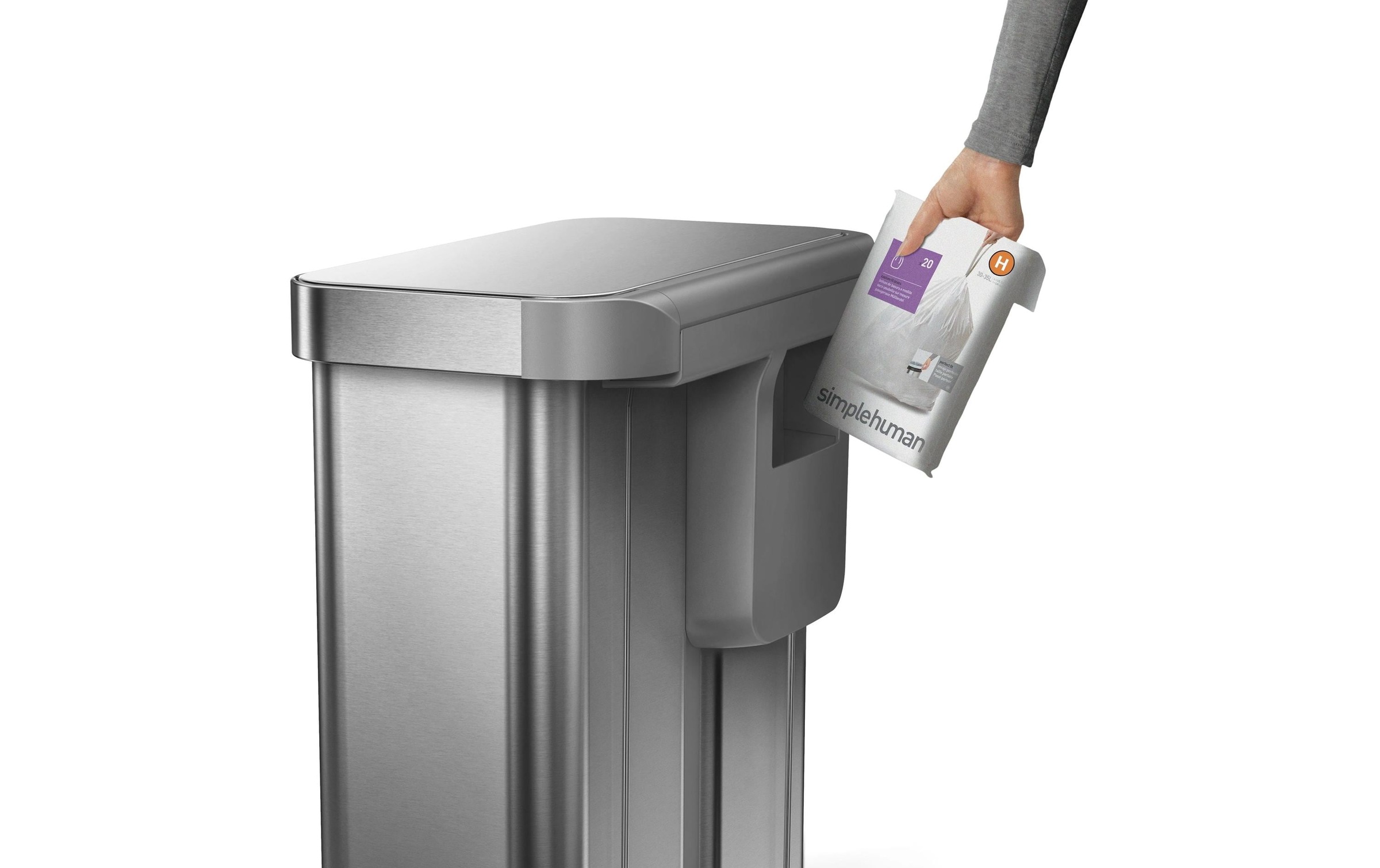 simplehuman Poubelle »Doppelkammer 58 l«