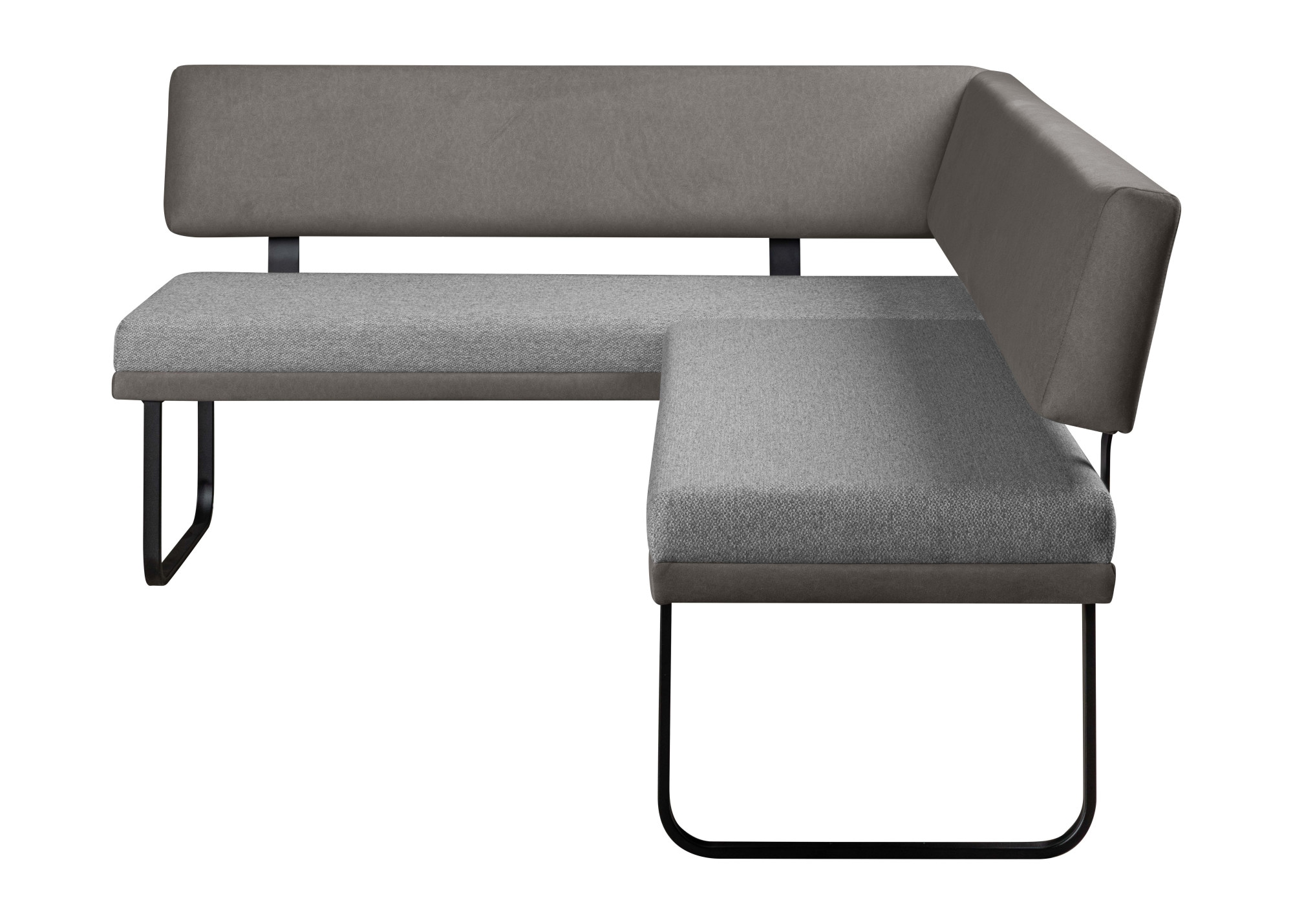 GOODproduct Ensemble de bancs d'angle »Gabi Essecke, Sitzgruppe, Eckbankgruppe, Küchenbankgruppe« Ensemble, 4 pièces, 4 pièces tlg. structure en métal plat noir mat, stable, design bicolore