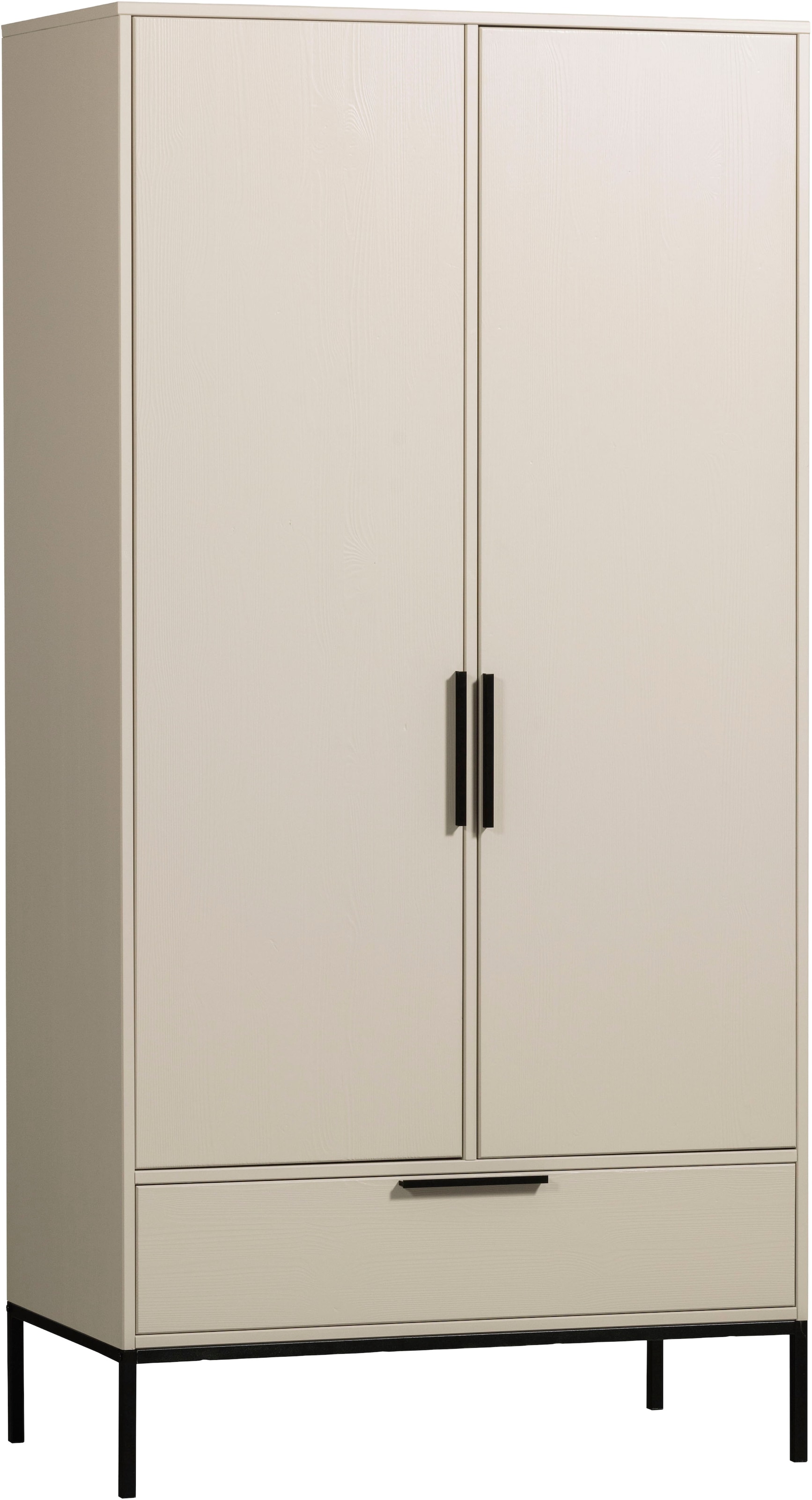 Image of WOOOD Mehrzweckschrank "Adam Garderobenschrank FSC-Kiefer auf Metallgestell B/T/H100/53/200cm" Tragkraft 15 kg pro Boden, Kleiderstange 10 kg, Einfach zu montierbar