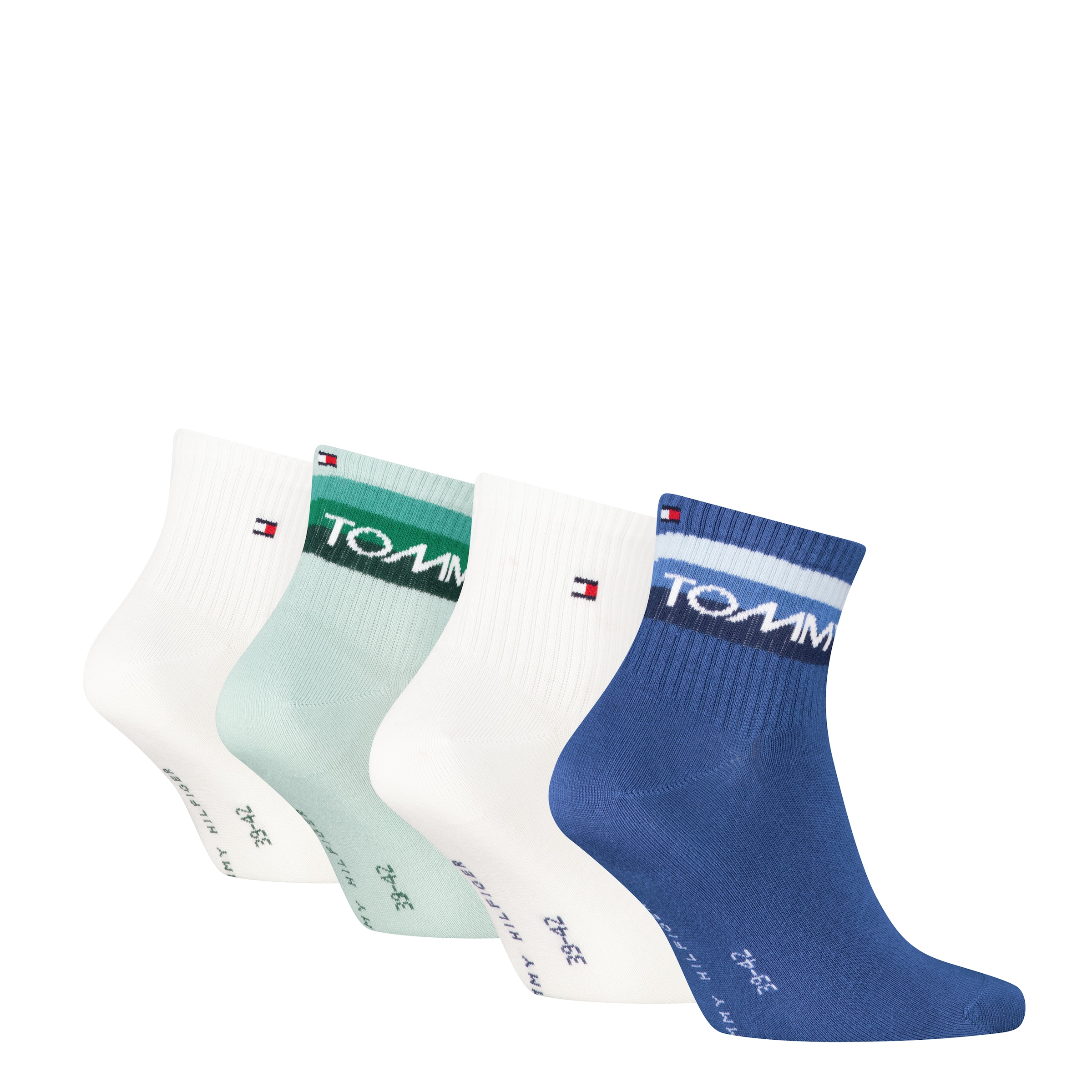 Tommy Hilfiger Chaussettes courtes »TH MEN QUARTER 4P SPORT TH LOGO ECOM« 4 Paar, 