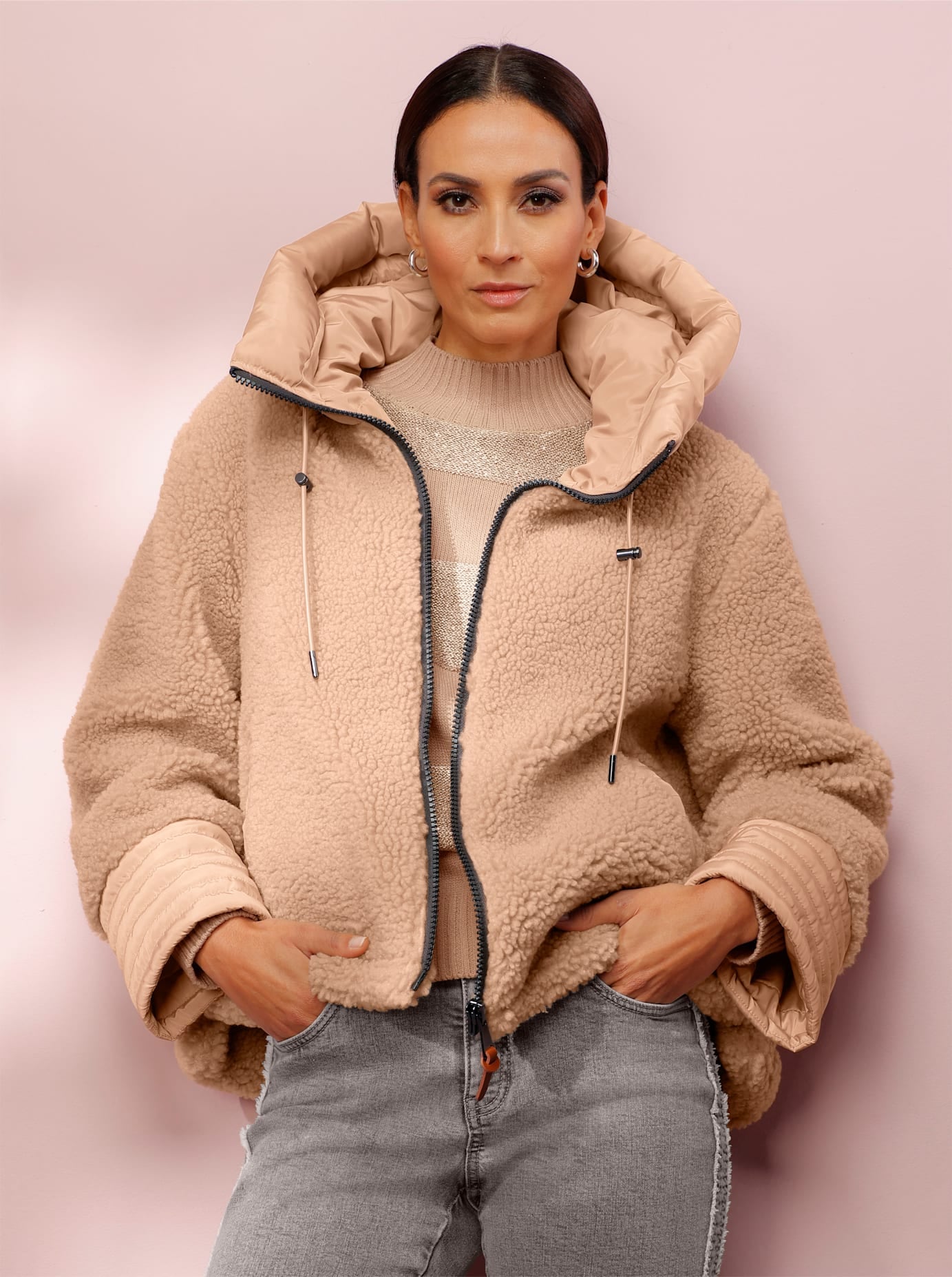 heine Langjacke mit Kapuze