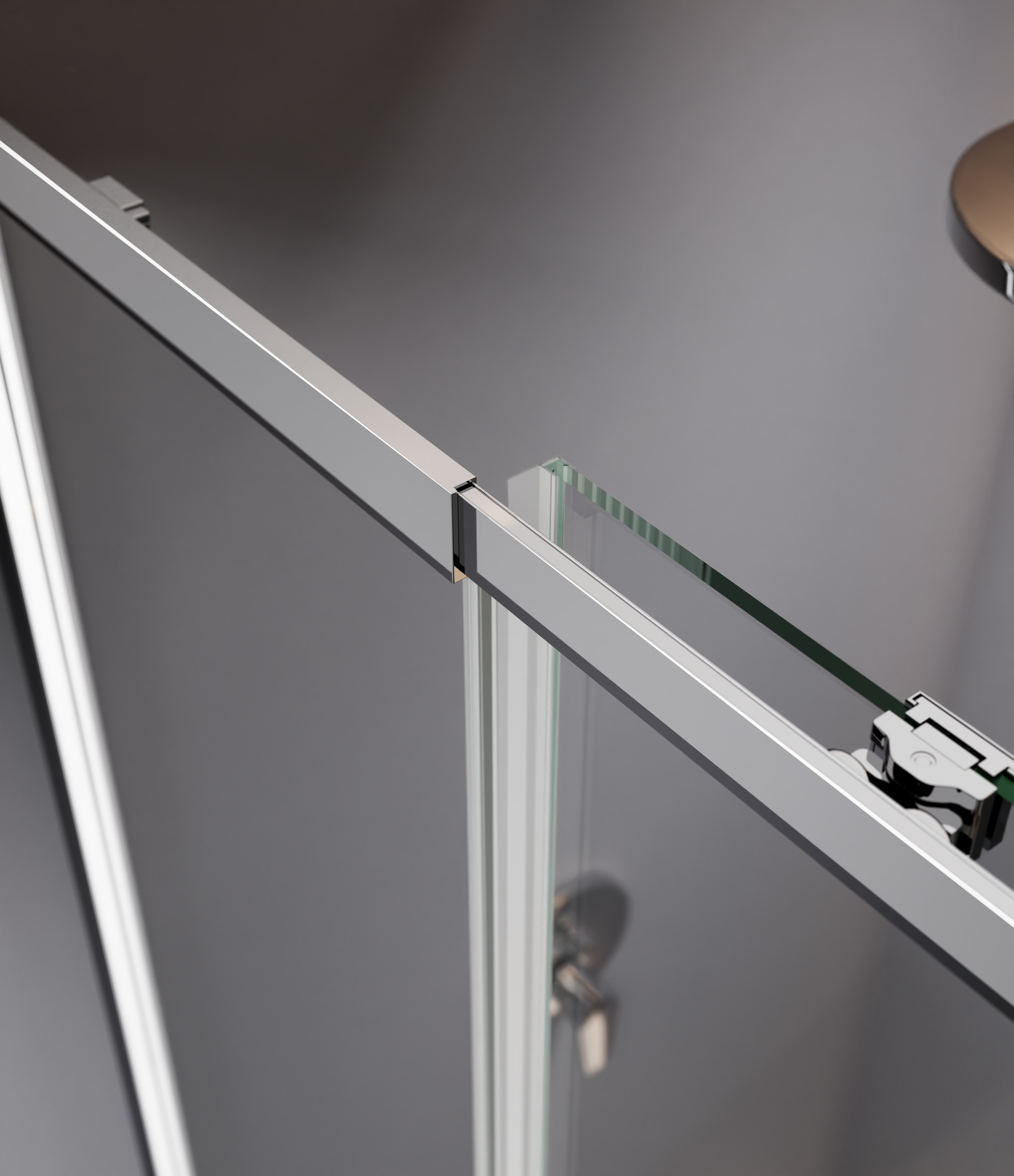 welltime Douche d'angle »Trento Slimline« Plage réglable 80-90 cm, verre trempé 5 mm, système de roulettes amélioré