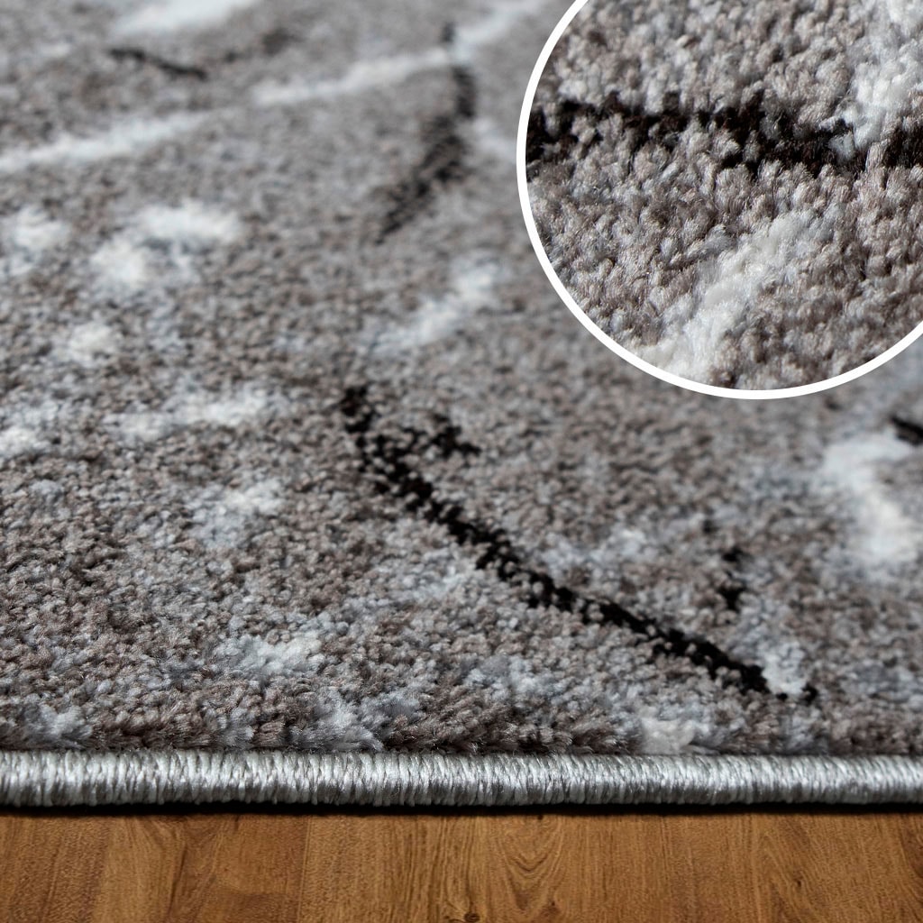 GOODproduct Teppich »Tjara« rechteckig 9 mm Höhe Marmor-Design, mit besonders weichem Flor, Kurzflor, dichte Qualität