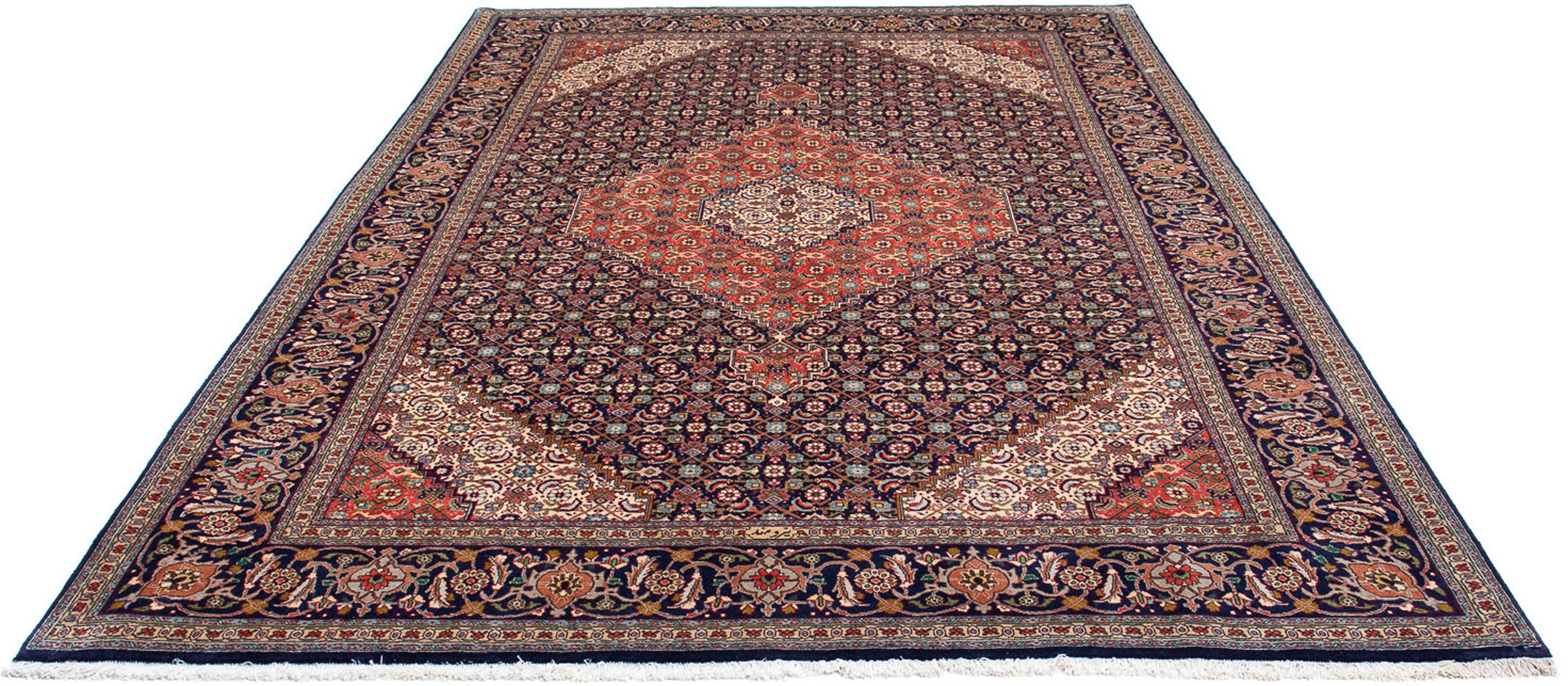 Image of morgenland Orientteppich »Perser - Täbriz - 309 x 209 cm - dunkelblau«, rechteckig, 10 mm Höhe, Wohnzimmer, Handgeknüpft, Einzelstück mit Zertifikat bei Ackermann Versand Schweiz