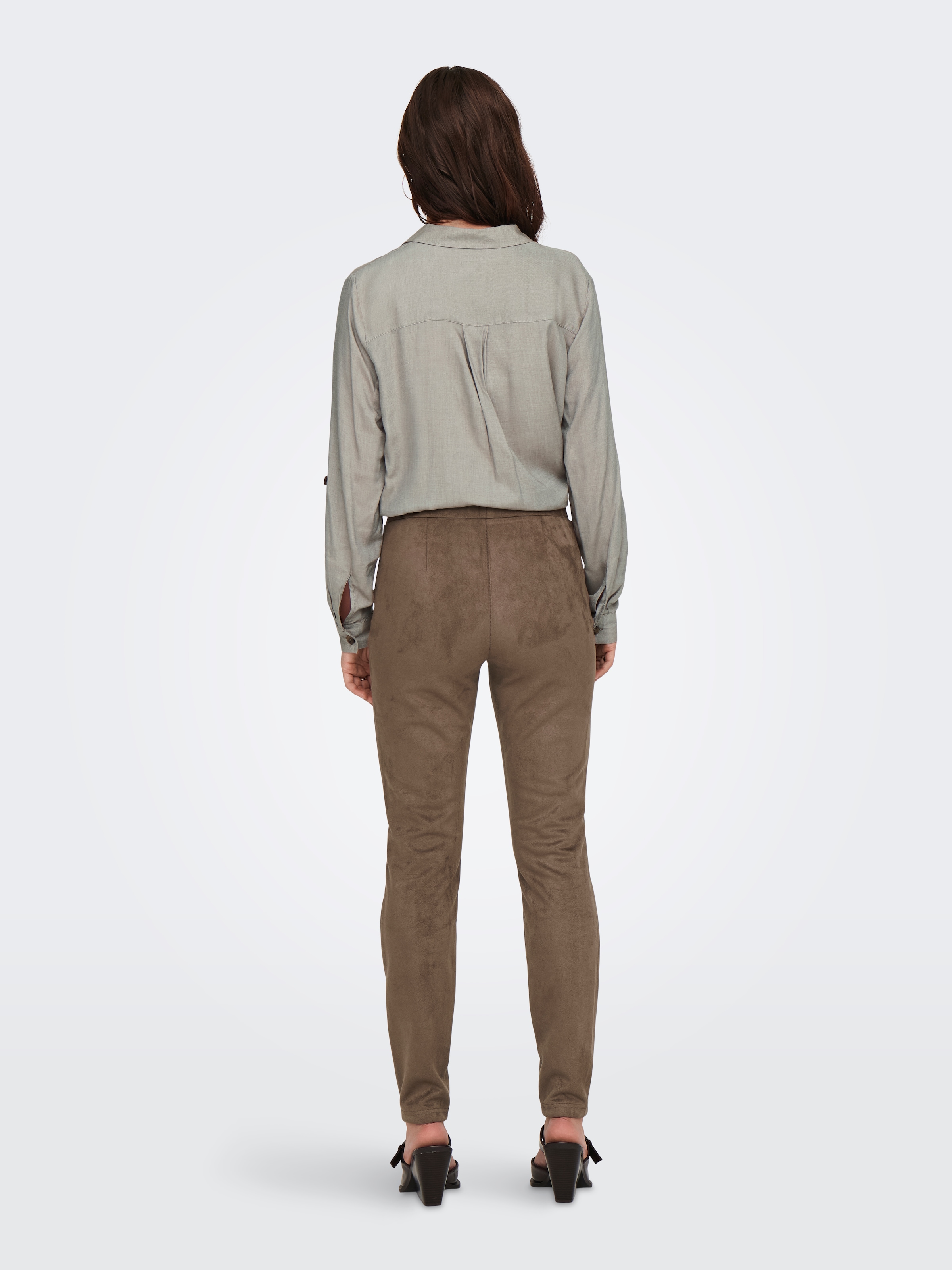 ONLY Jeggings »ONLANGALINE HW FAUX SUEDE LEGGING CC PNT«, in Wildleder Optik