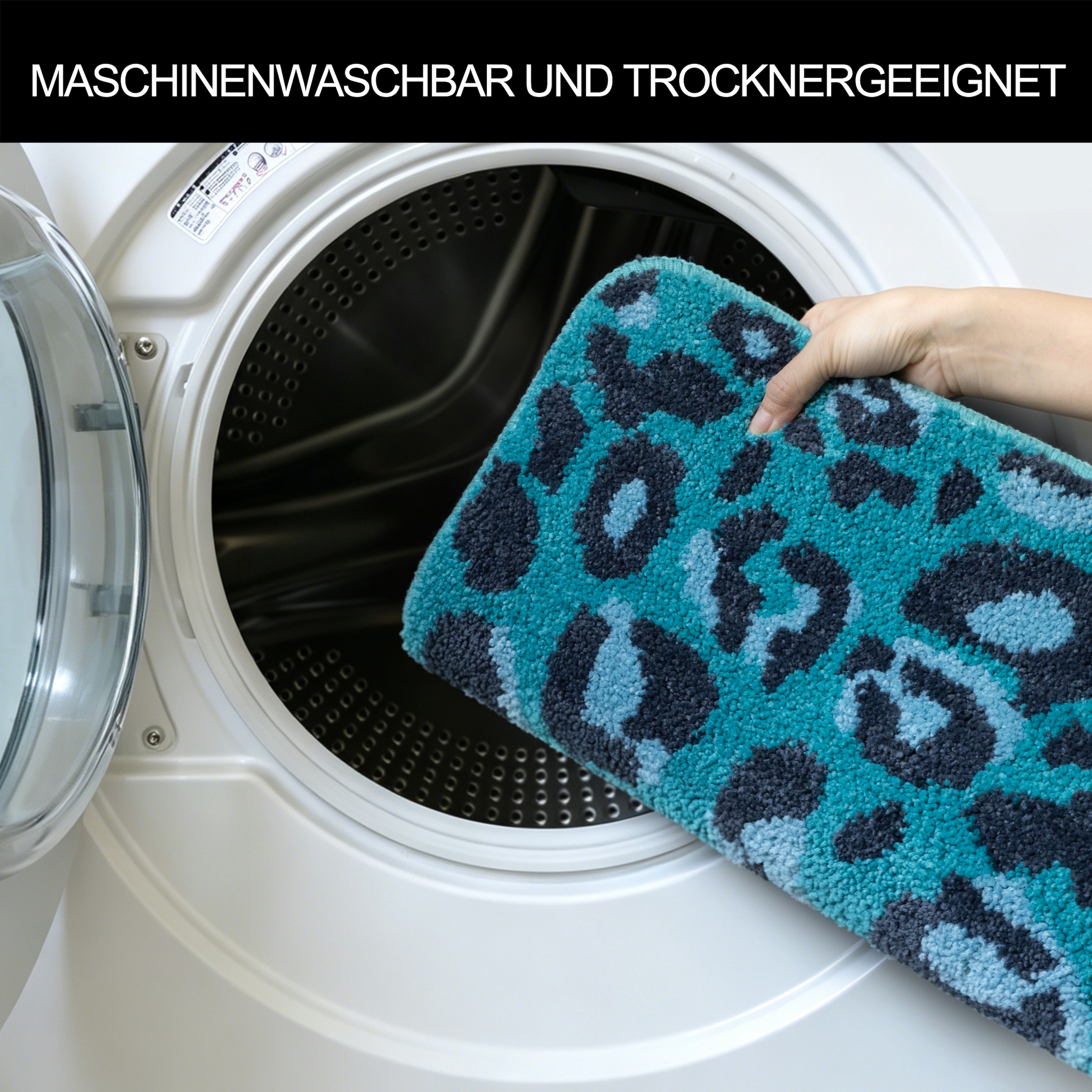 GOODproduct Badematte »Regona Leo, Badvorleger, Badezimmer Teppich, Duschvorleger« Höhe 10 mm rutschhemmend beschichtet fussbodenheizungsgeeignet | schnell trocknend Leoparden-Muster, Animal Print, modern
