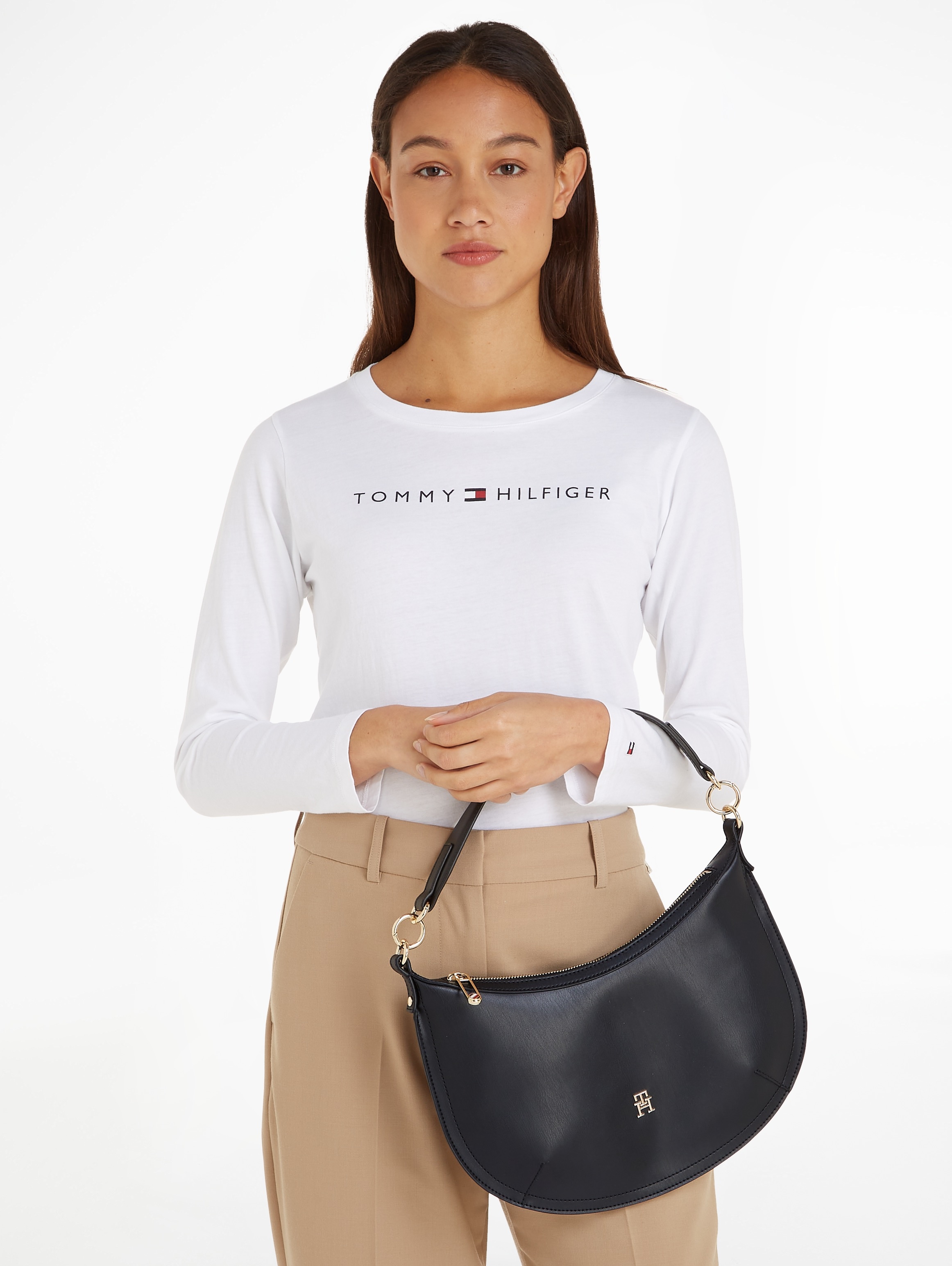 Tommy Hilfiger Schultertasche, Handtasche Damen Henkeltasche Tasche Damen