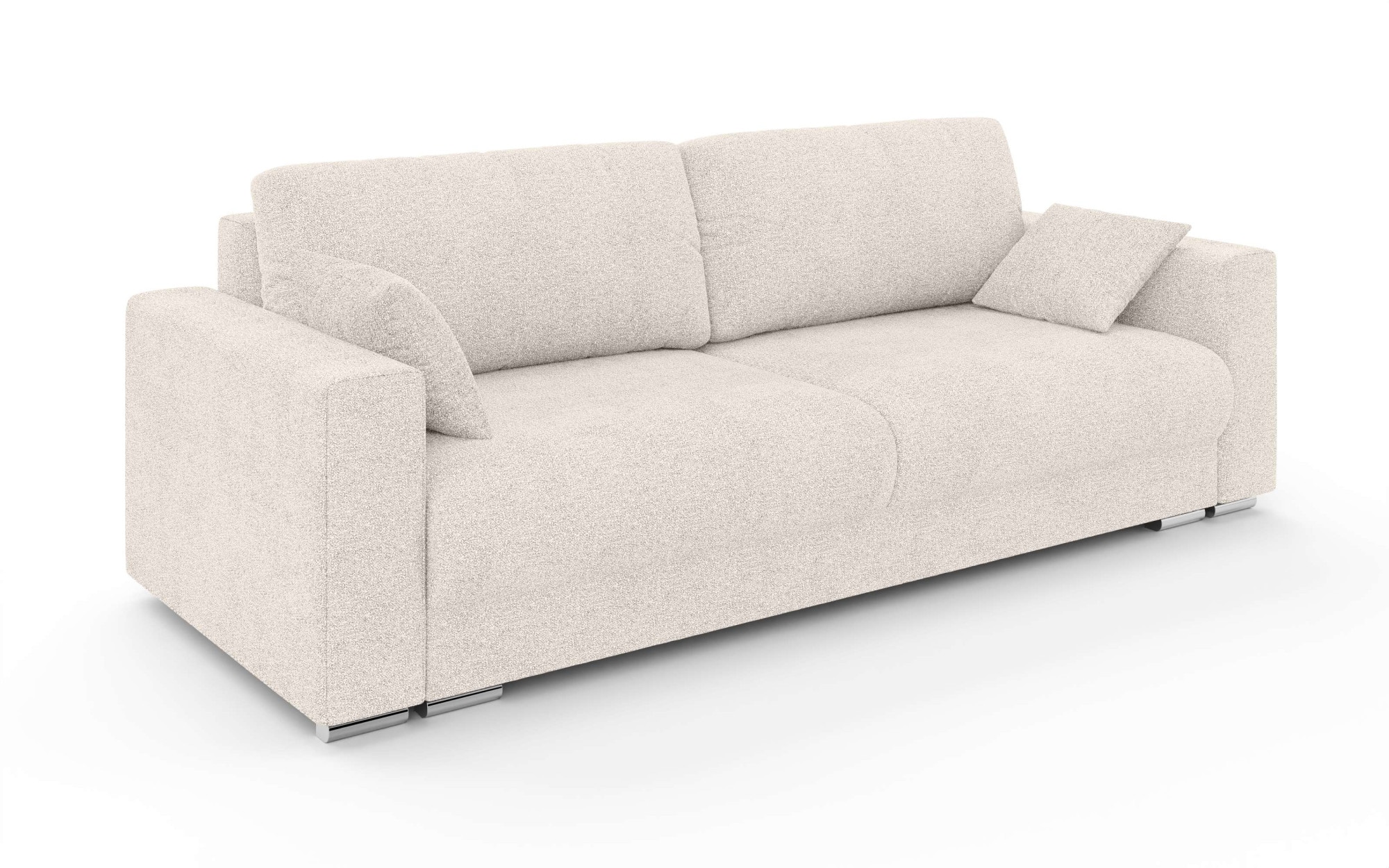 INOSIGN 3-Sitzer »Stevinson Schlafsofa mit Bettkasten, Masse B/H/T: 229/87/97 cm«, mit Wellenunterfederung, 2 Rückenkissen und 2 Zierkissen