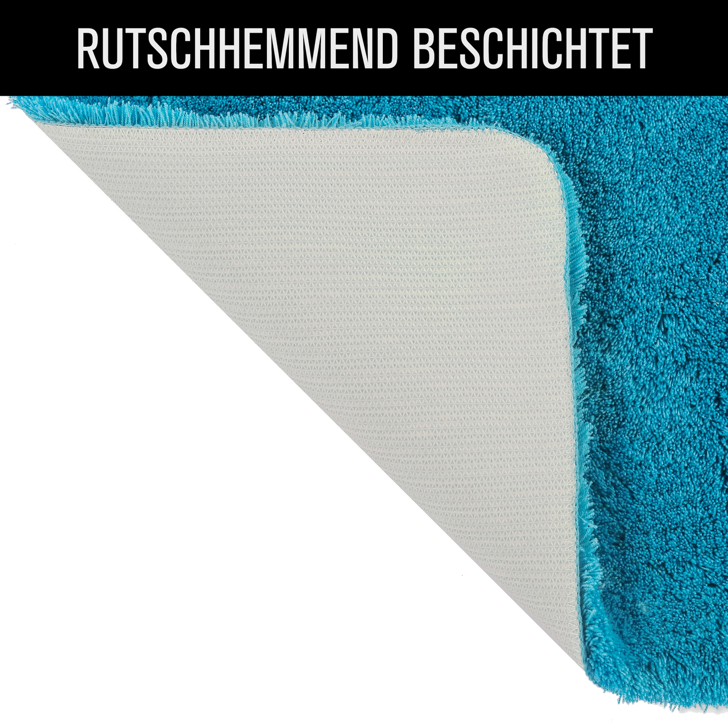 my home Badematte »Merida, Badvorleger, Badezimmer Teppich« Höhe 32 mm rutschhemmend beschichtet fussbodenheizungsgeeignet | schnell trocknend | strapazierfähig Badteppich, Uni Farben, rechteckig, rund & als 2-tlg. Set erhältlich