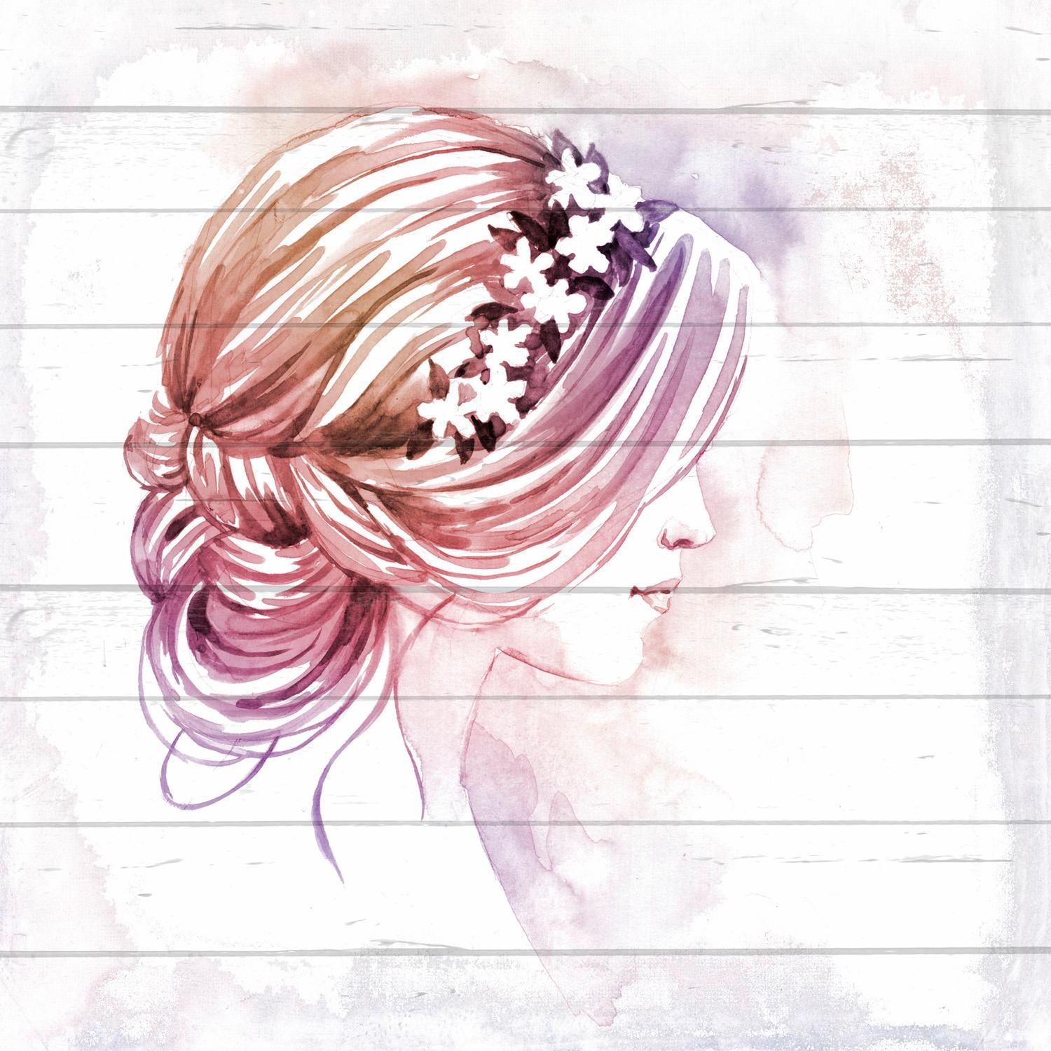 Image of Home affaire Holzbild »Kopf einer Frau/Steckfrisur I«, 40/40 cm bei Ackermann Versand Schweiz