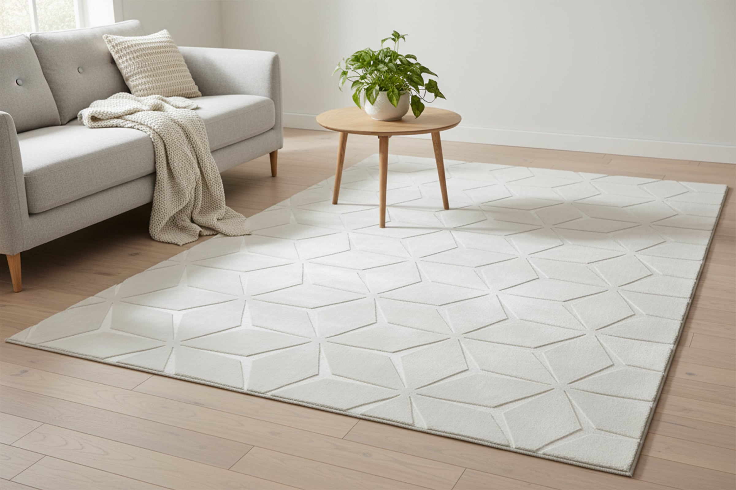 Image of Kayoom Teppich "Calma 225" rechteckig 10 mm Höhe Kurzflor, 3-D Optik, Wohnzimmer