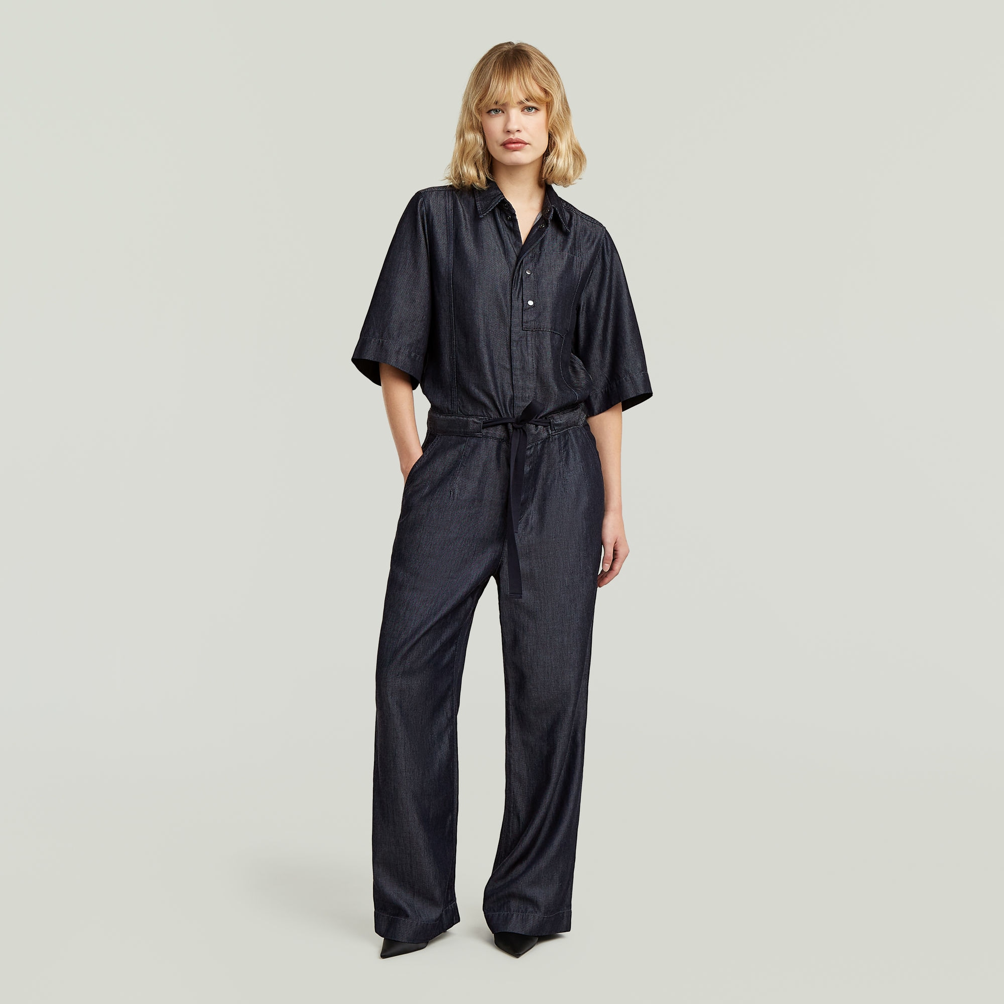 G-STAR Jumpsuit »JMP Regular« avec détails chemise, look denim, coupe régulière